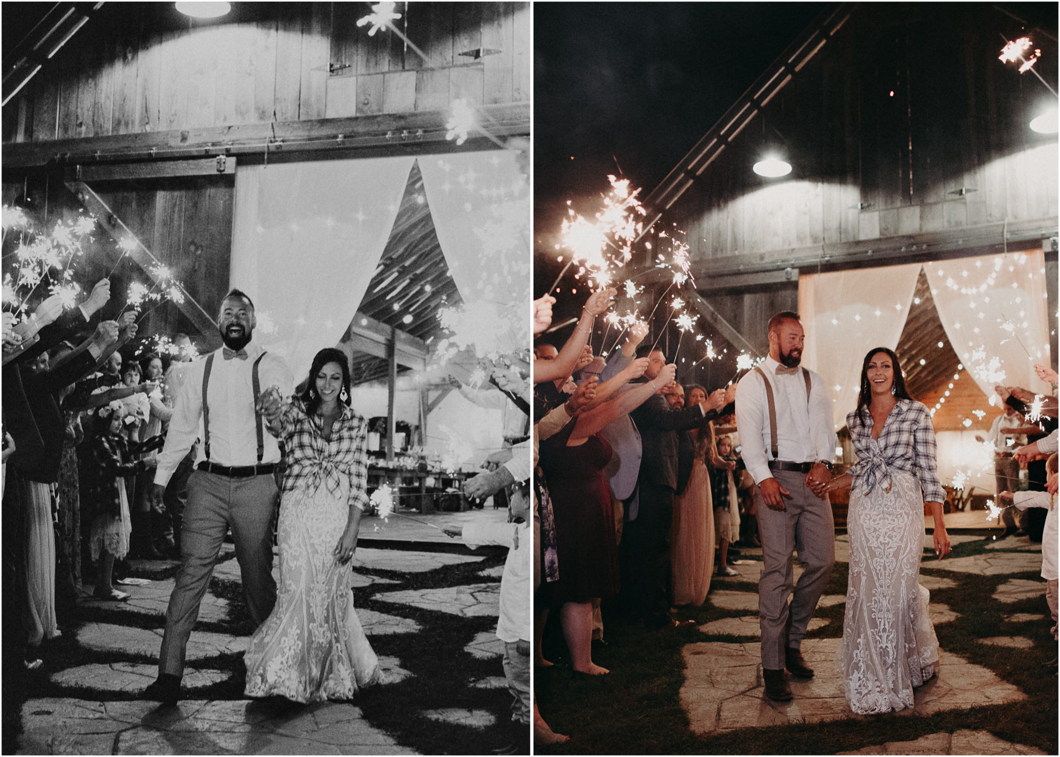 168 - Wedding sparklers exit : Deep South Farm Wedding Venue : Atlanta Wedding Photographer .jpg