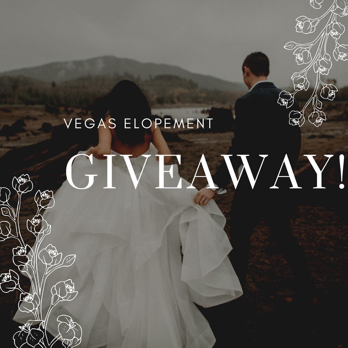 Elopement Giveaway&nbsp;🙌🏼🖤 .
.
We just teamed up with a fabulous Photography&nbsp; + Videography&nbsp; + Designing &amp; Planning&nbsp;team&nbsp;to Gift&nbsp;a Free Las Vegas Elopement to One Lucky Couple!&nbsp; -&gt; You read it right!&nbsp;ALL 