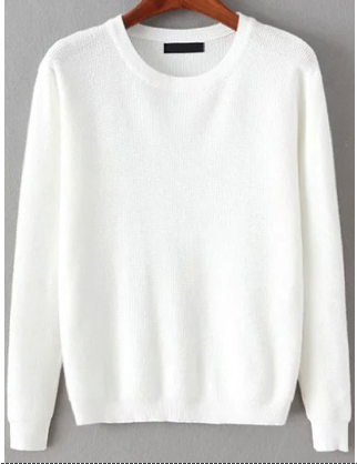 pure white sweater