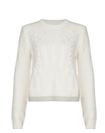 cream sweater with texture