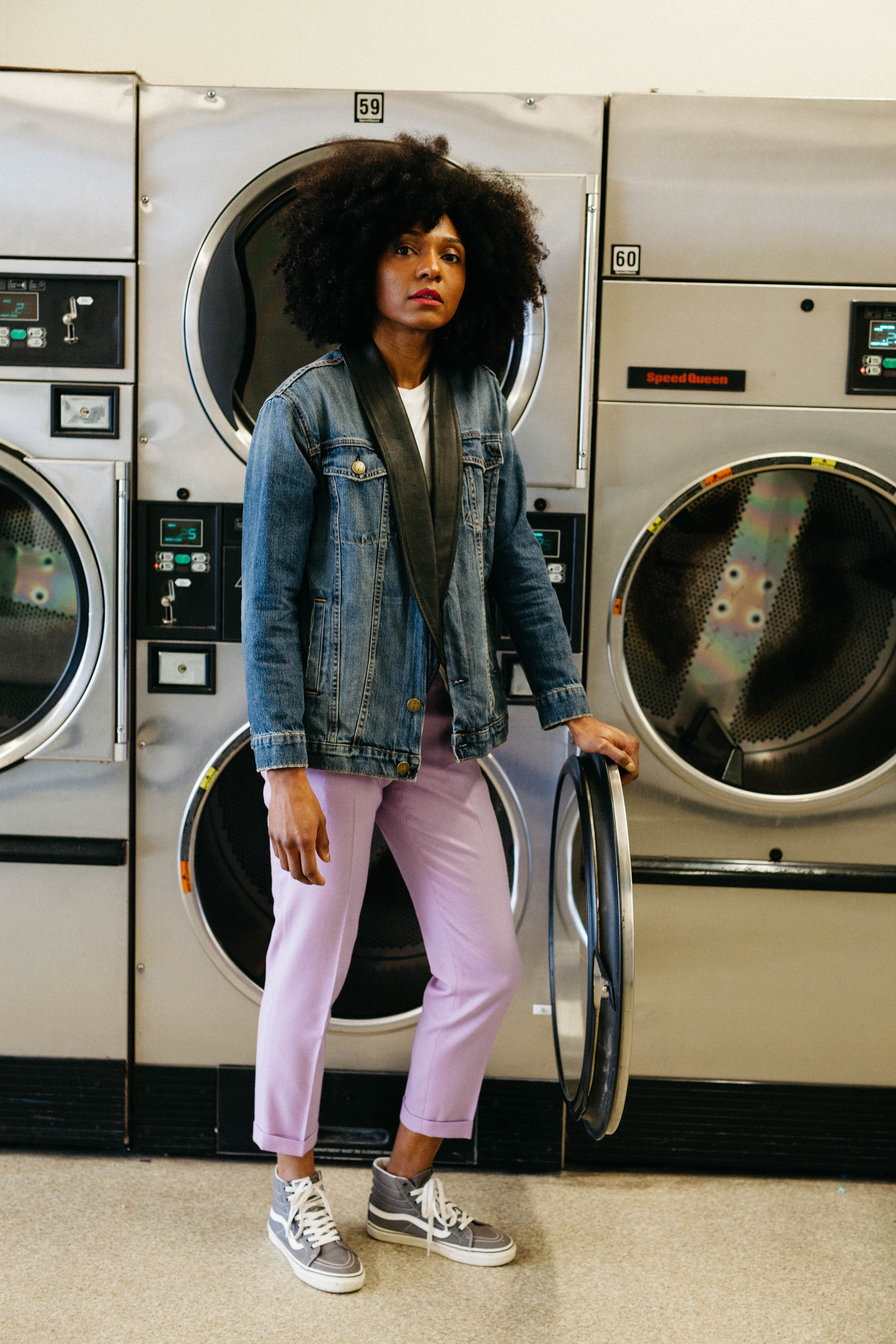 Denim Jacket: Current Elliott Pants: JCrew Sneakers: Vans 
