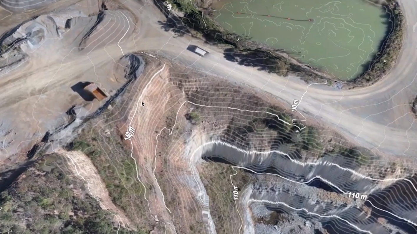 Drone footage of a Quarry ( photo credit: Trimble )