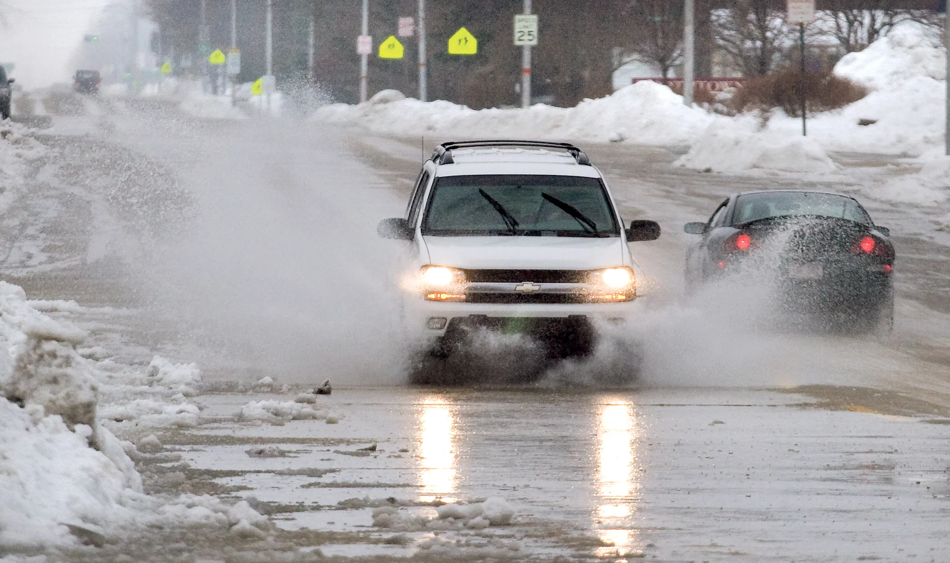 Winter flooding in Wisconsin