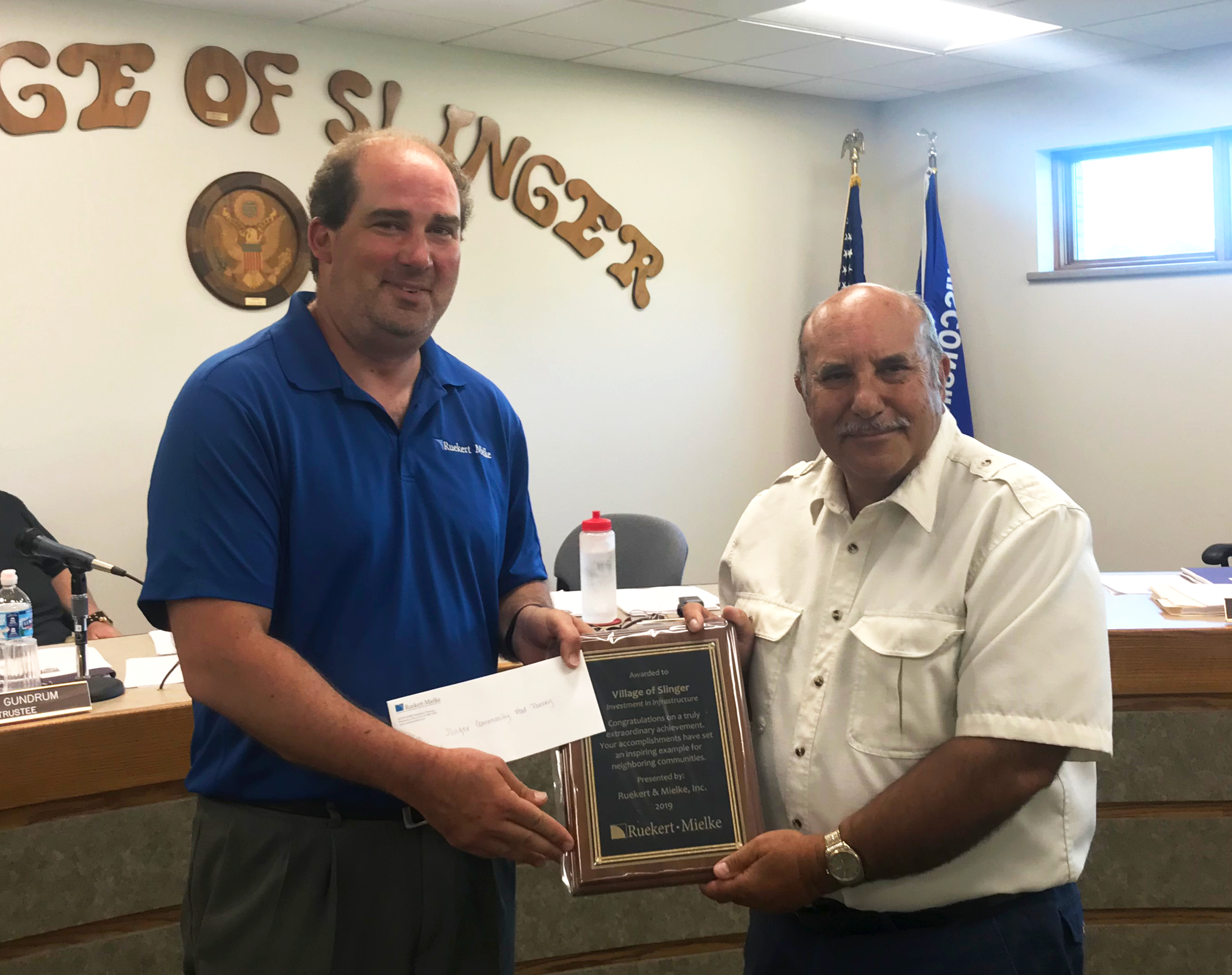 Sean Sullivan, Village Engineer and Russell Brandt, Village President