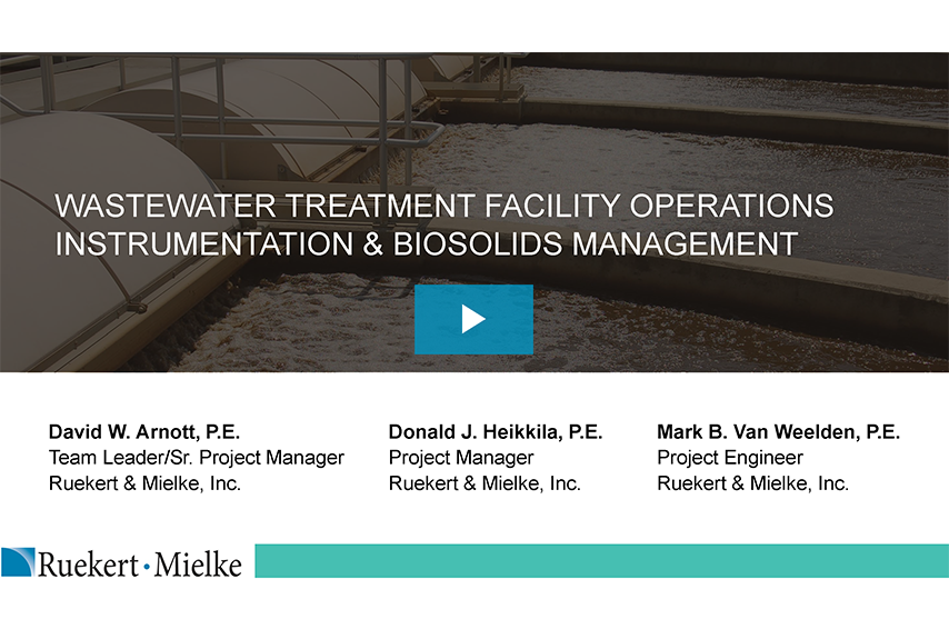 Wastewater Treatment Facility Operations Instrumentation & Biosolids