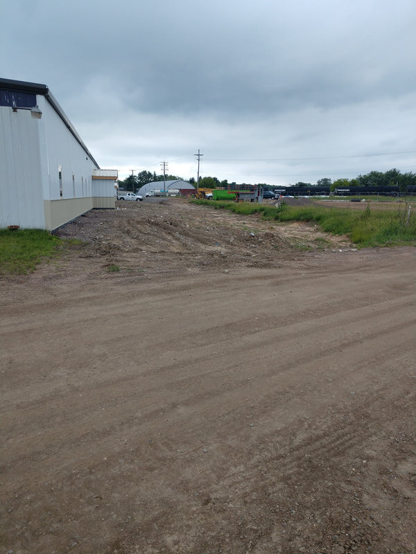 The Existing Building Site that is being Designed to have Parking and Improved Trucking Access