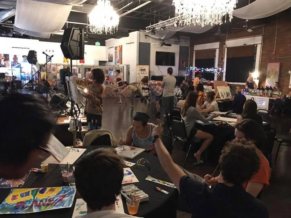Painting at Art Monkeys Mixer Baltimore MD 2017 