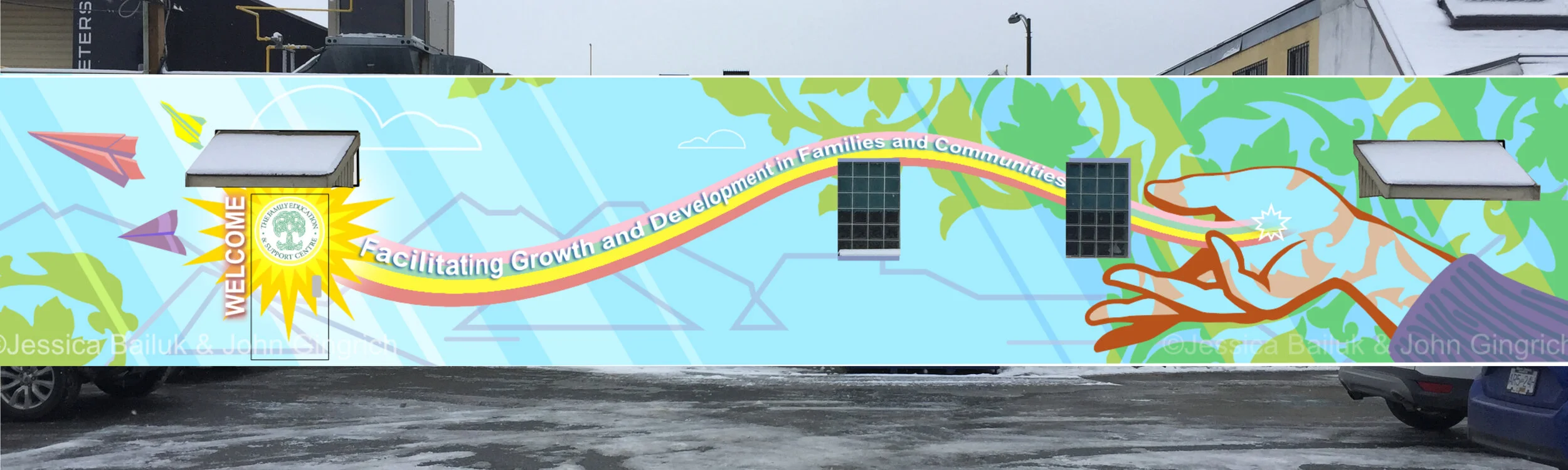 Family Education and Support Centre - Mural Rendering