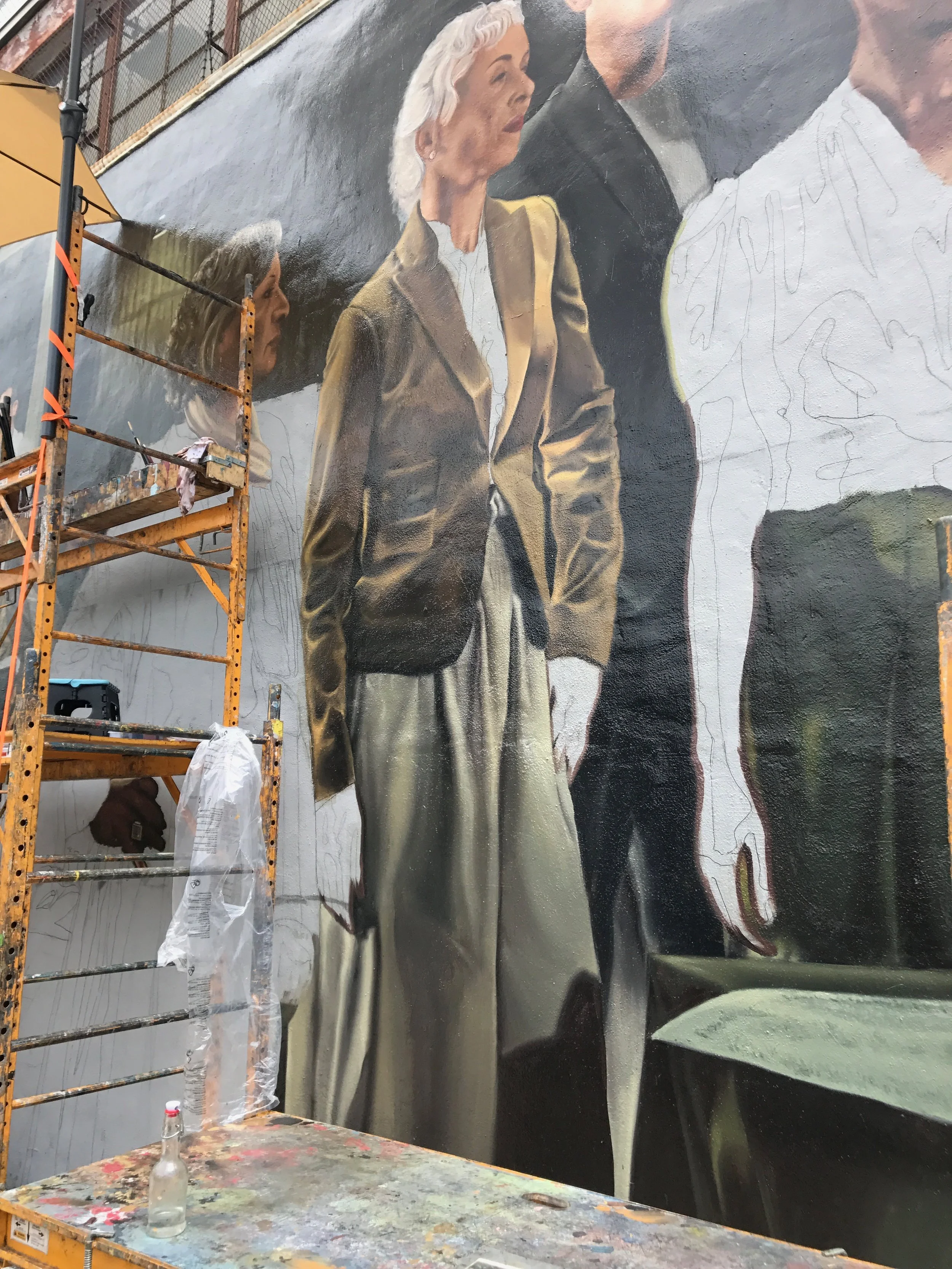 Hand-Painted advertisement by Harlan Ballogg. New York, NY, 2017. A Good Universe is an artist’s collective founded in 2009, by painters Kari Blak, Harlan Ballogg and John Gingrich MCPAT, LGPC. AGU provides the highest quality large-scale commerci