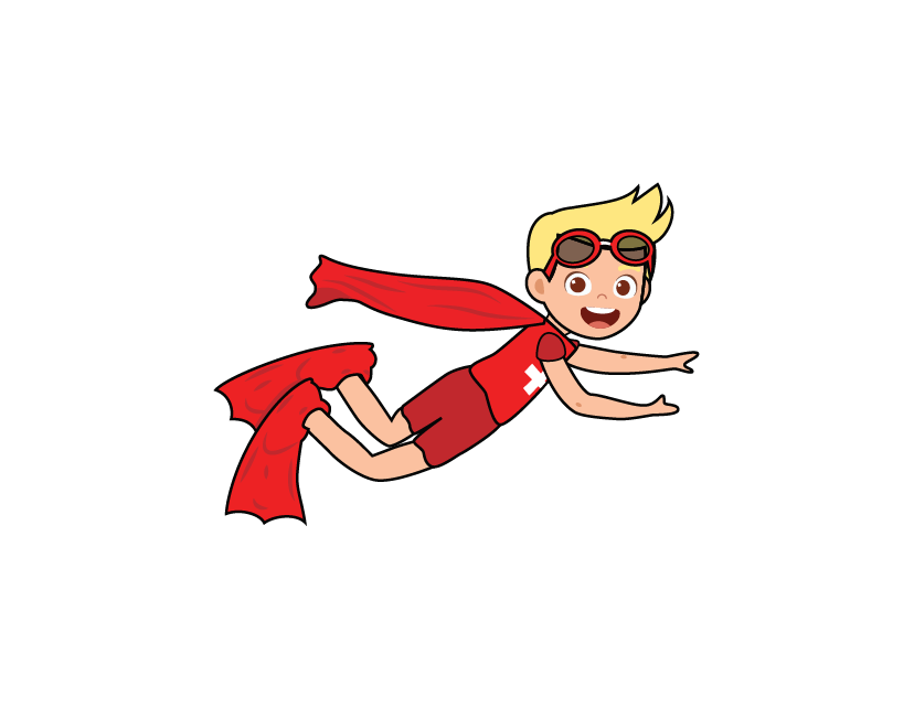 Bradley the Swim Fins Superhero