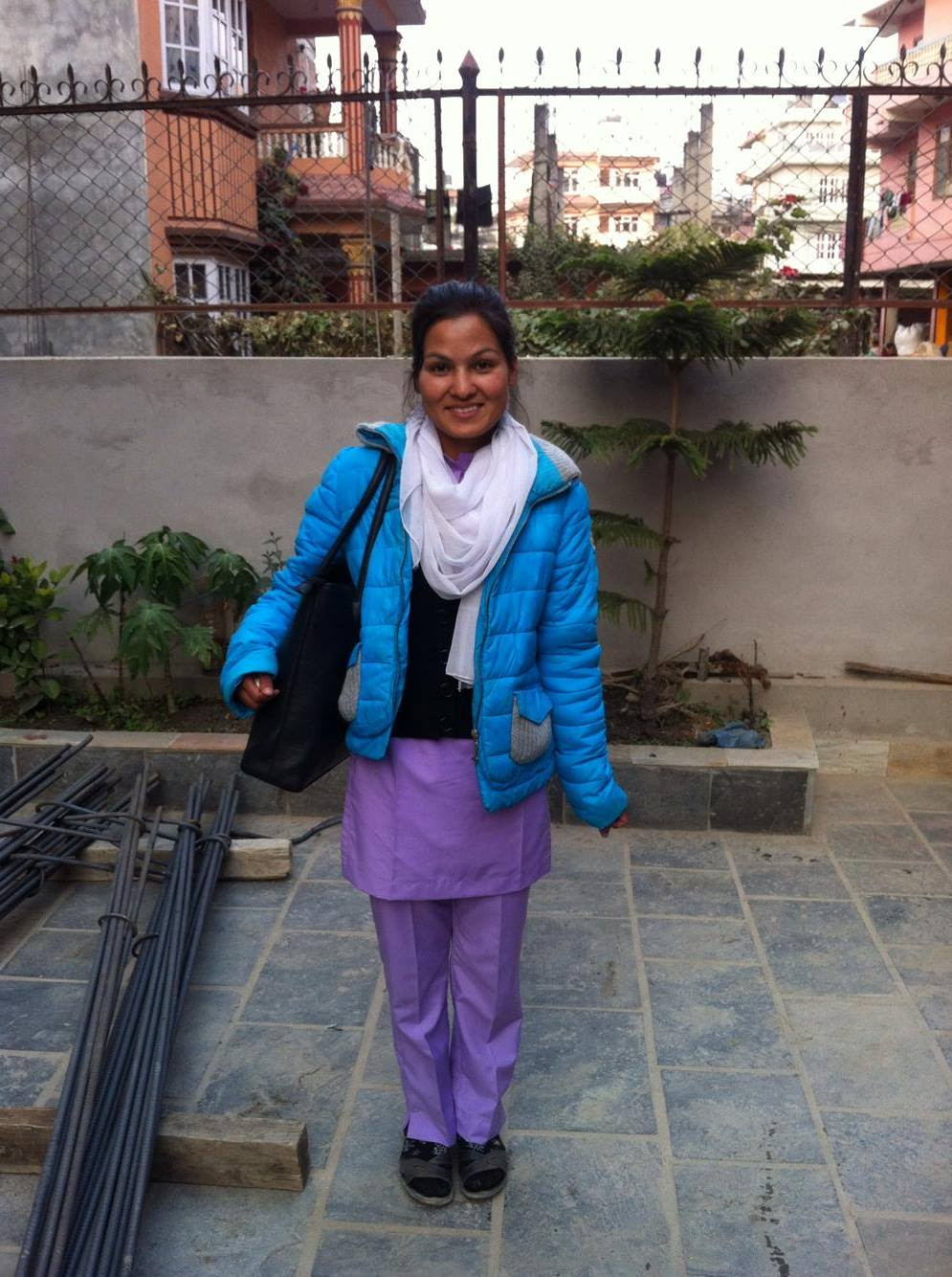 Sunita in her brand new nursing school uniform!