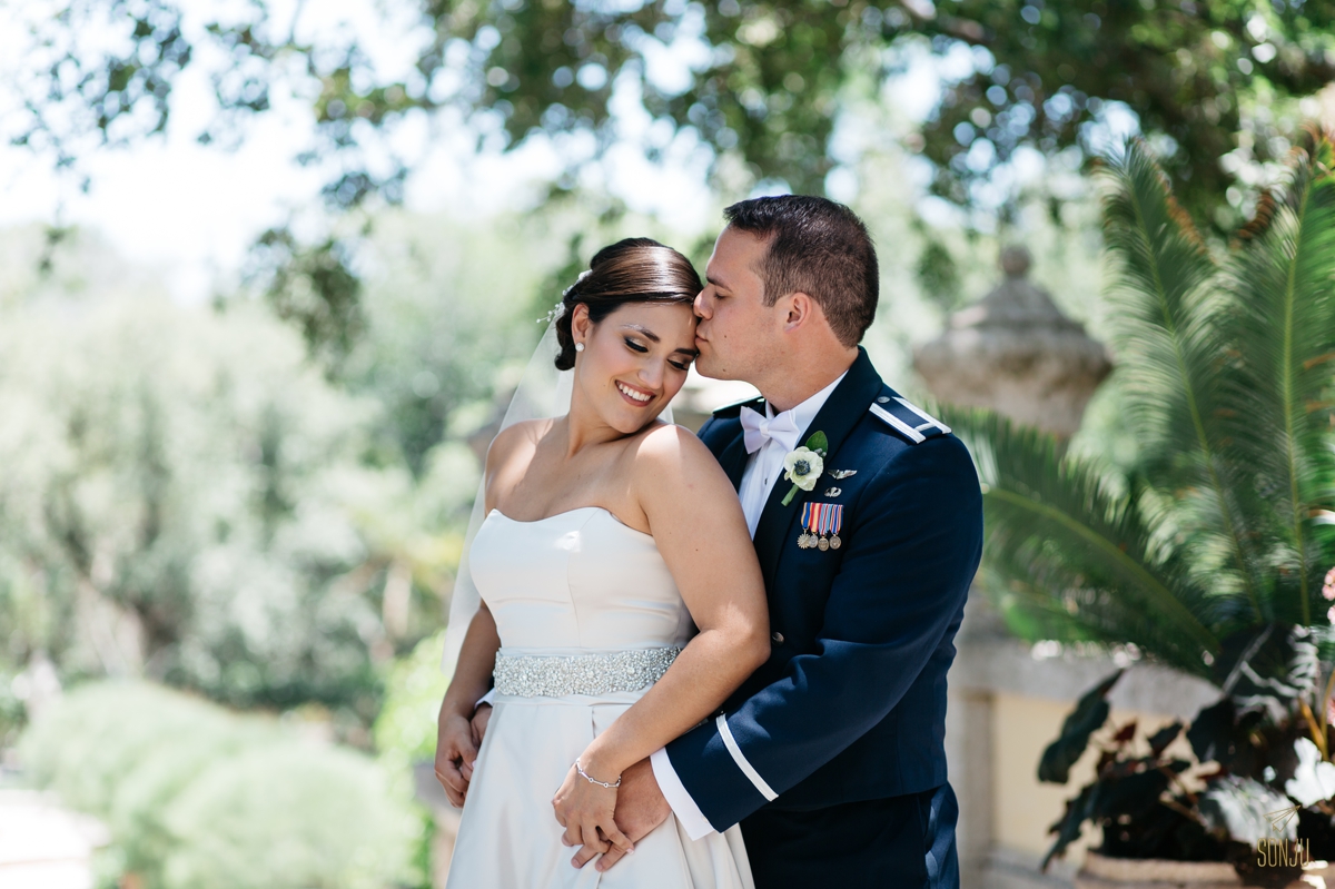 Wedding portraits at Vizcaya South Florida wedding photographer