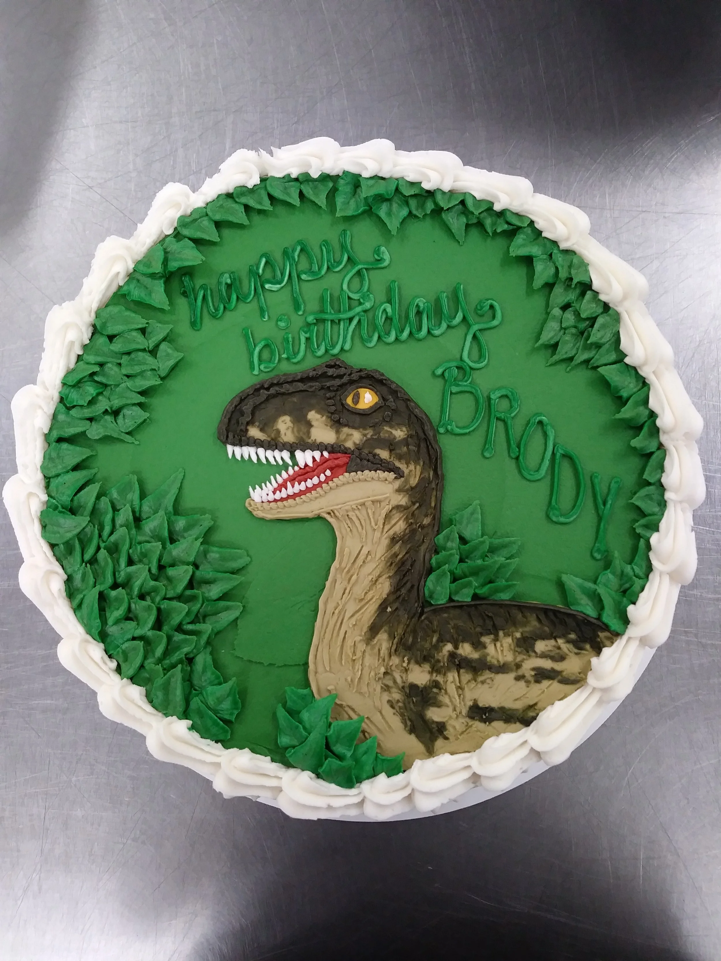 A26. Dinosaur Cake in Buttercream ($20 Deco).JPG