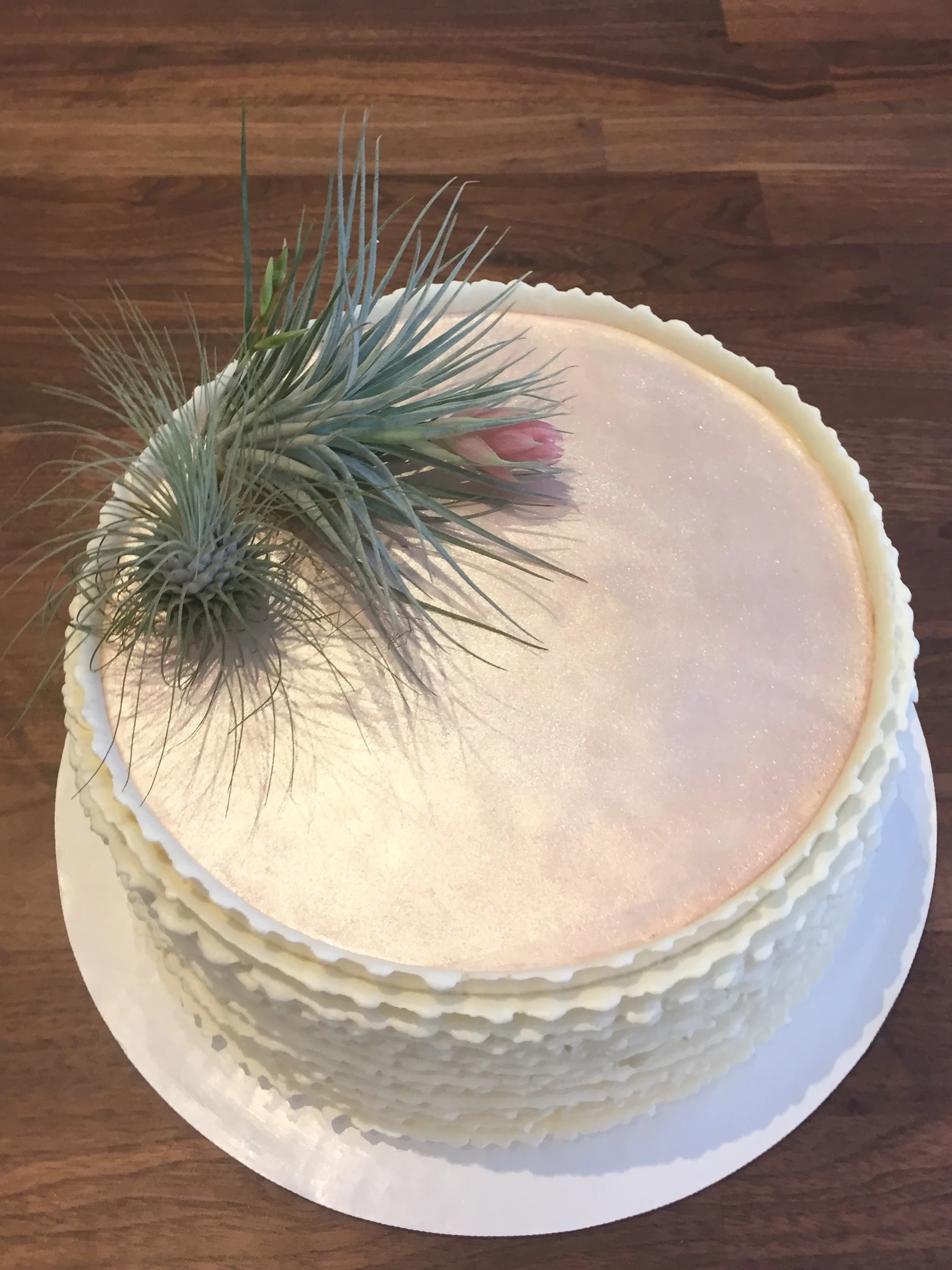 A43. Shimmer Top Cake with Buttercream Ruffles ($25 Deco).JPG