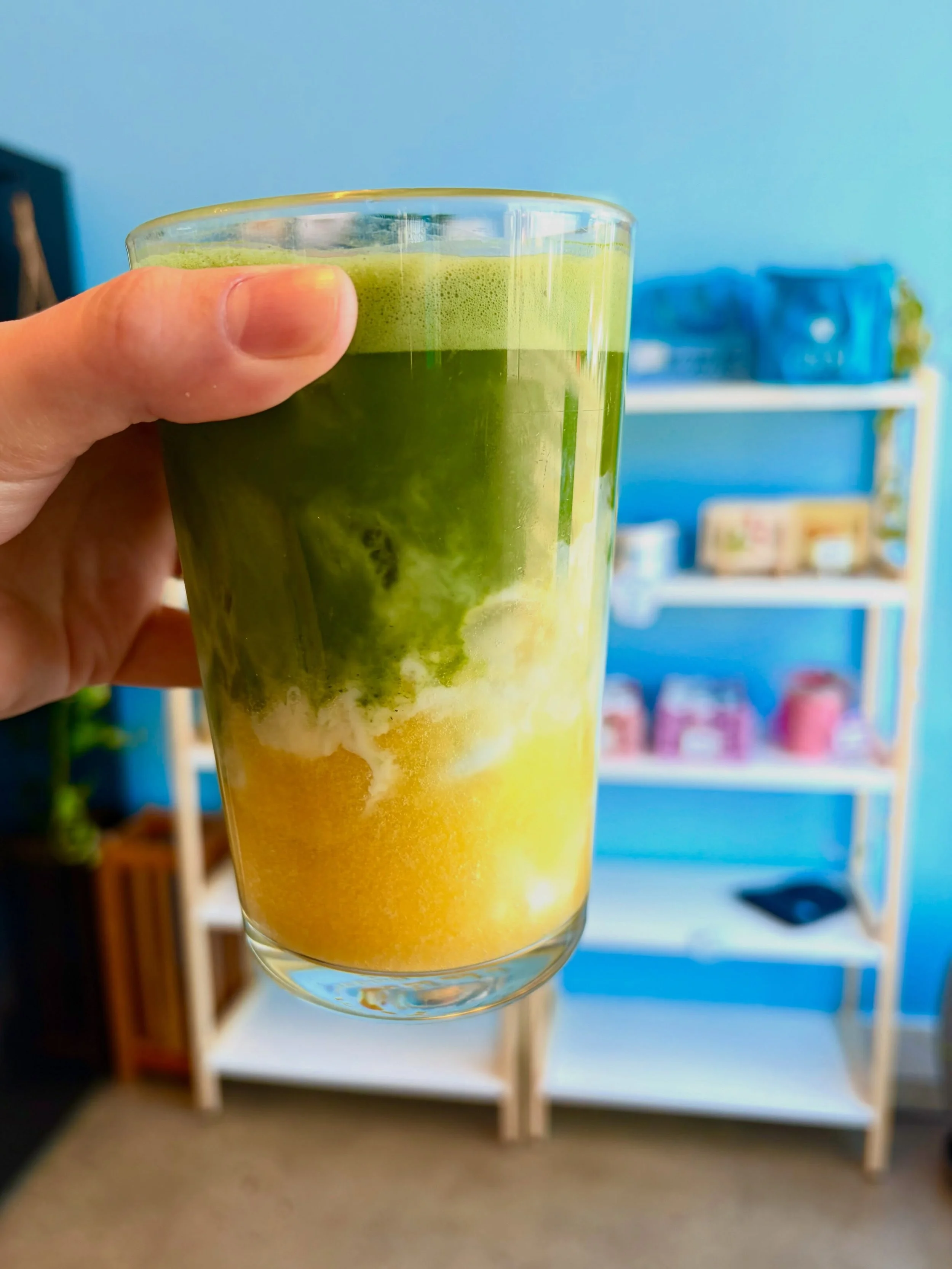 It&rsquo;s a double matcha kinda day here! We have a limited seasonal special starting this weekend: the mango matcha latte. Tropical and bright mango pur&eacute;e with coconut milk and @mizubateaco matcha 🍵 ✨ #mangomatcha #pdxcafe #matcha #glutenfr
