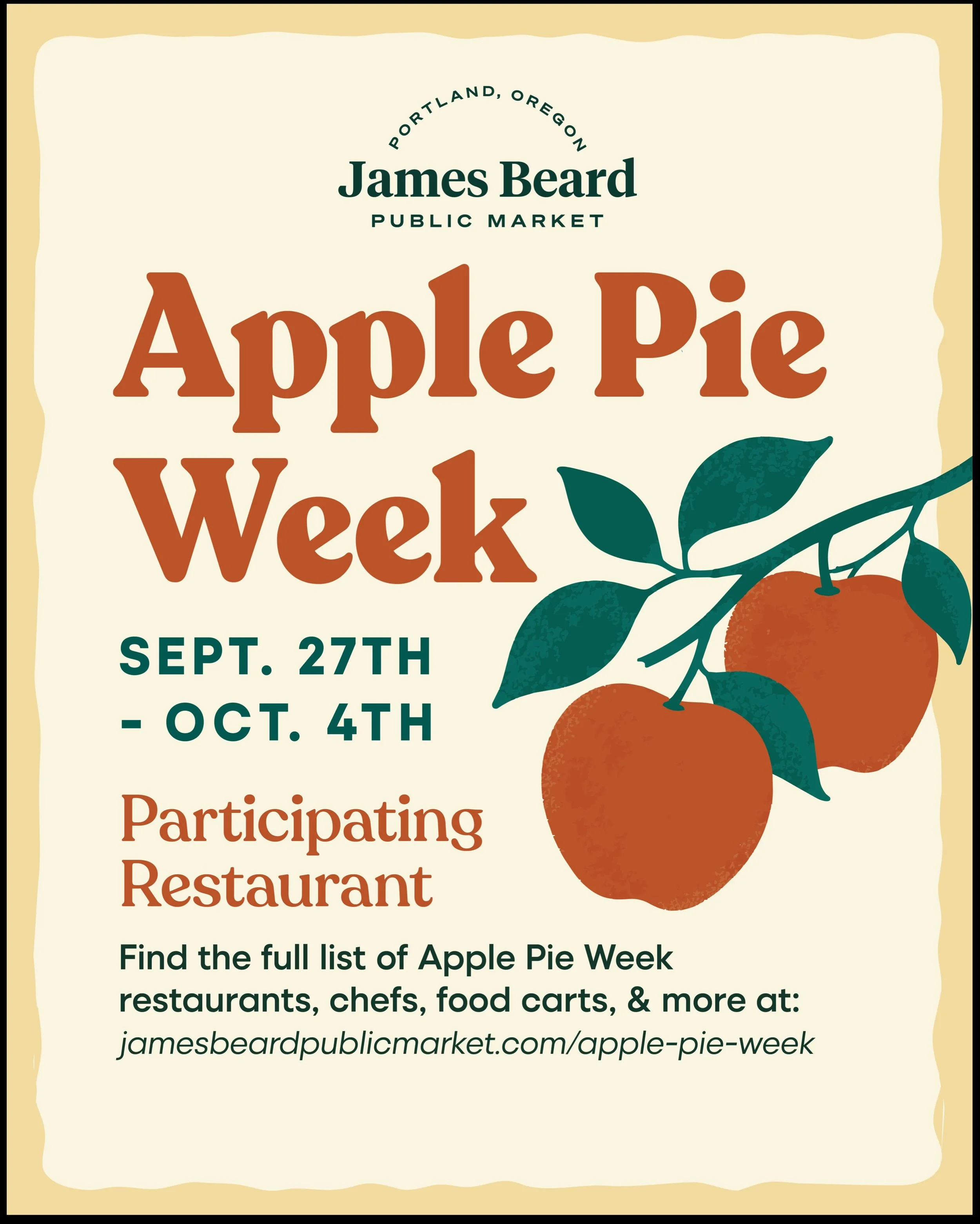 Happy first day of autumn 🍂 We will be kicking it off starting this Sunday with the @james_beard_public_market  apple pie week! Stay tuned to see what we will be offering 🍎 🍏 #glutenfreefood #glutenfree #pdxeats #pdxglutenfree