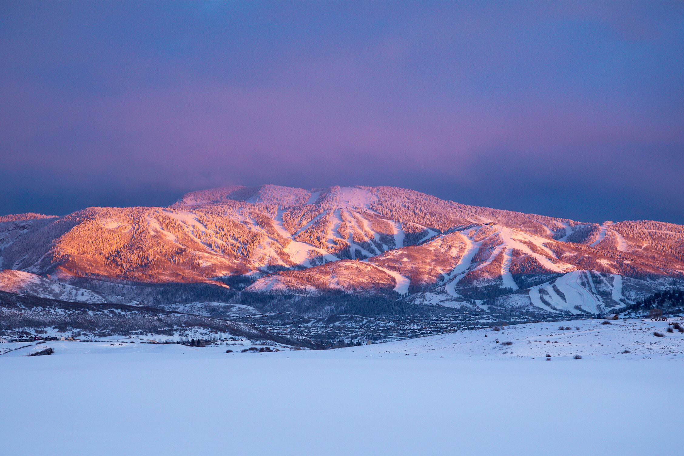 February Steamboat Sunset