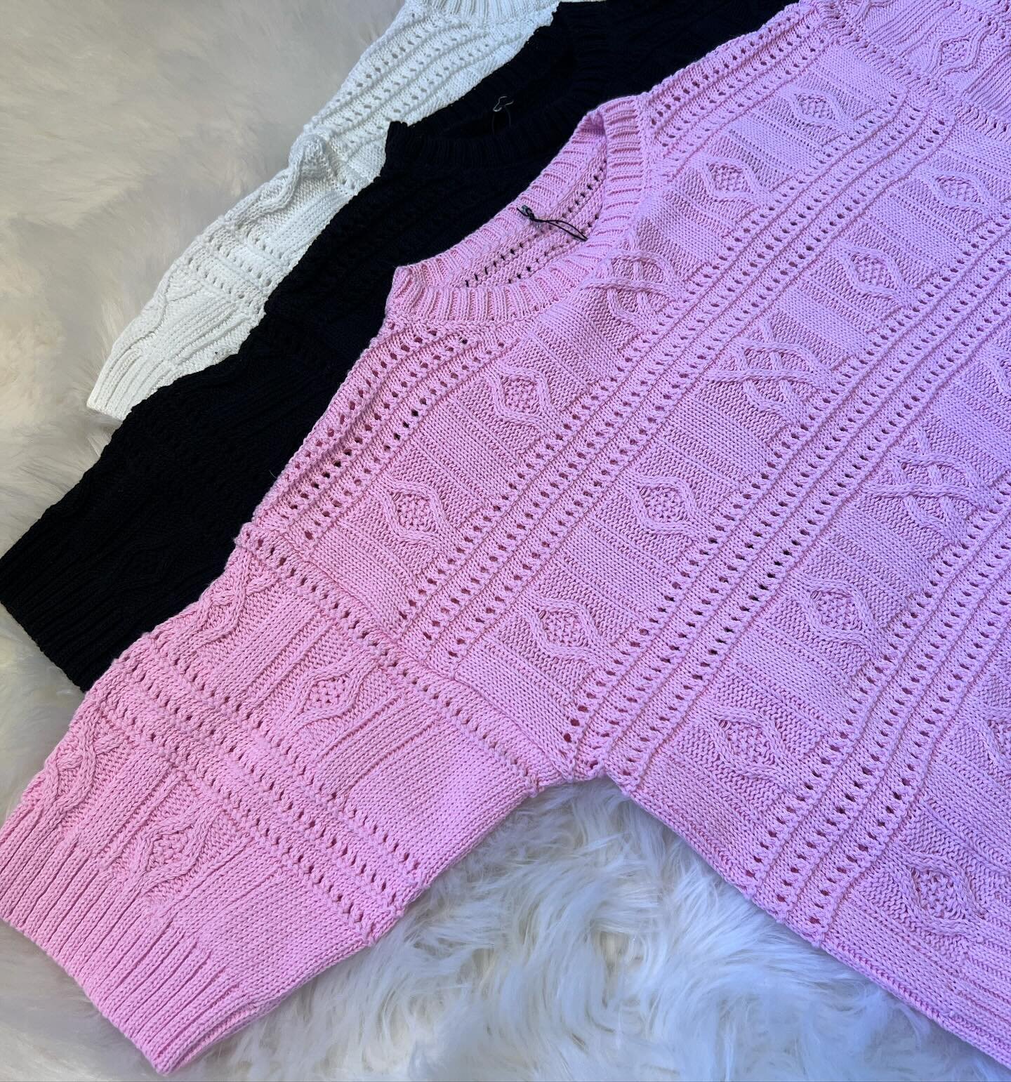 Short sleeve cotton sweaters are here&hellip;#springisnear #saylavie #sweaters #shortsleeve
