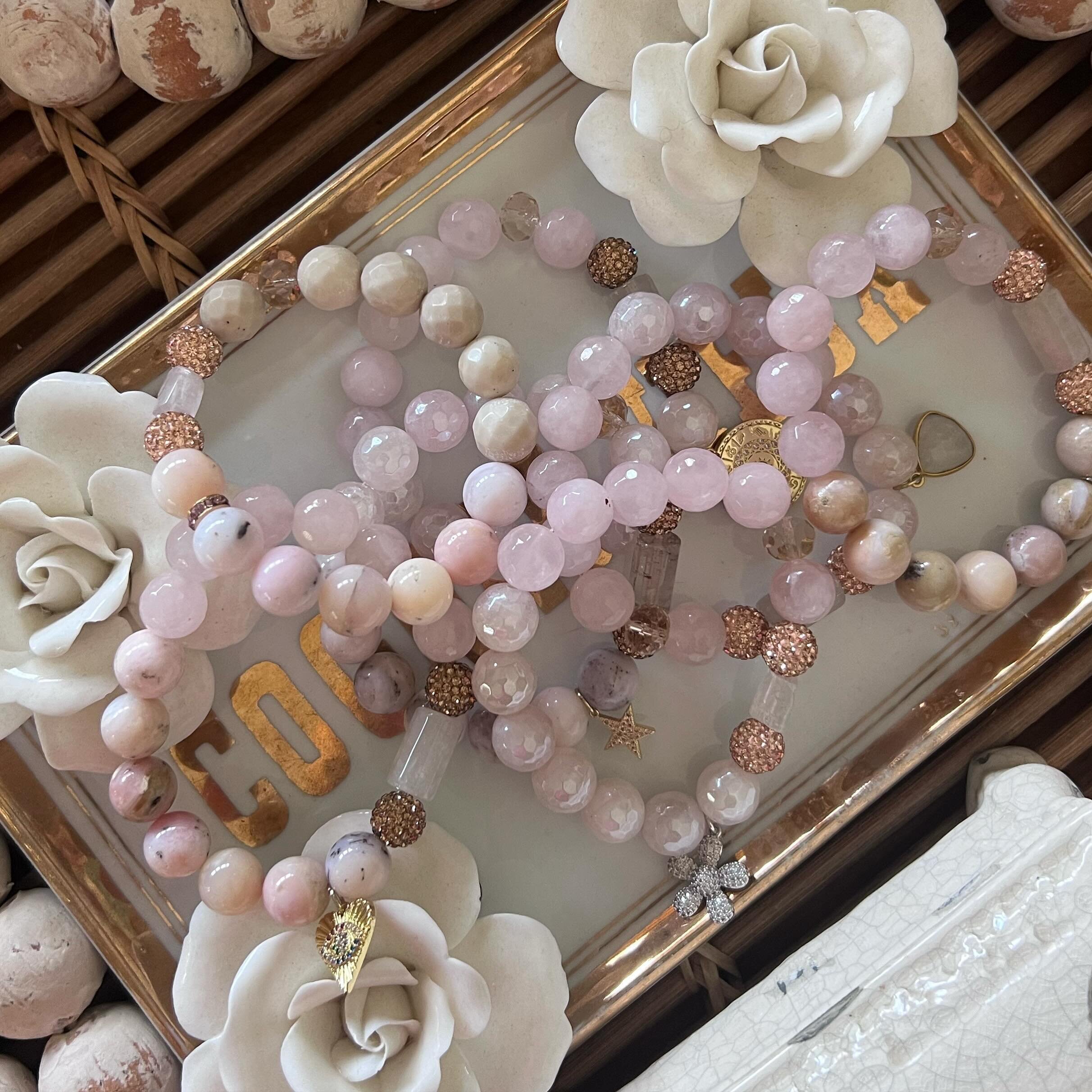 Maude Graham Jewelry&hellip;#whatsyourstory #saylavie #beadedjewelry #beadedbracelets #maudegrahamjewelry #rosequartz