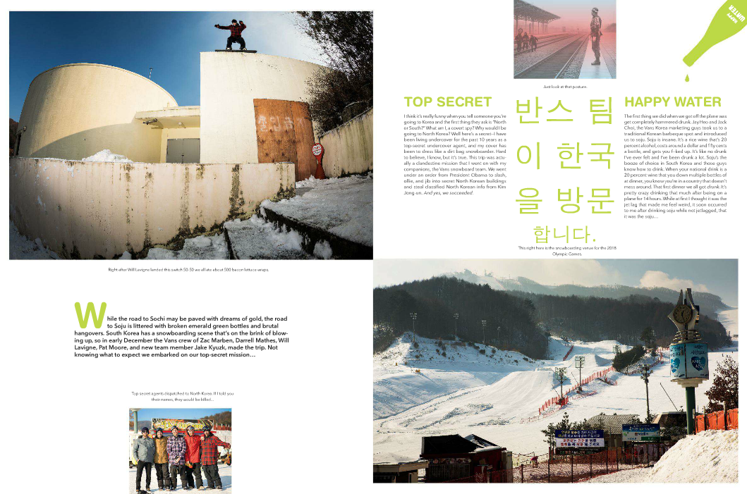 The Road to Sojo- TransWorld SNOWboarding April 2014