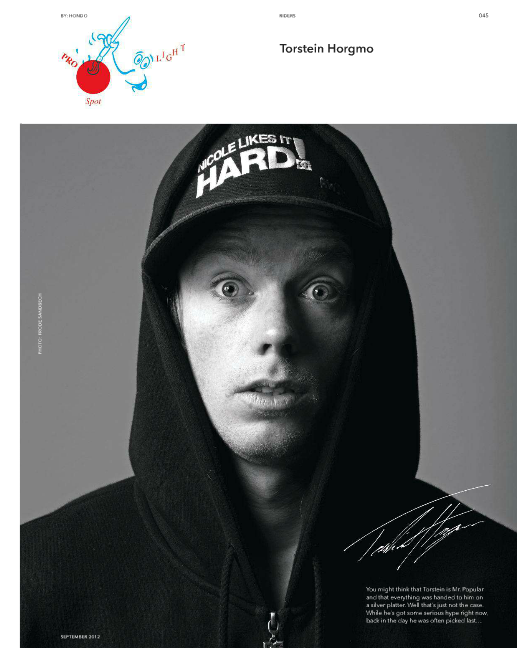 Torstein Horgmo Pro Spotlight- TransWorld SNOWboarding September 2012