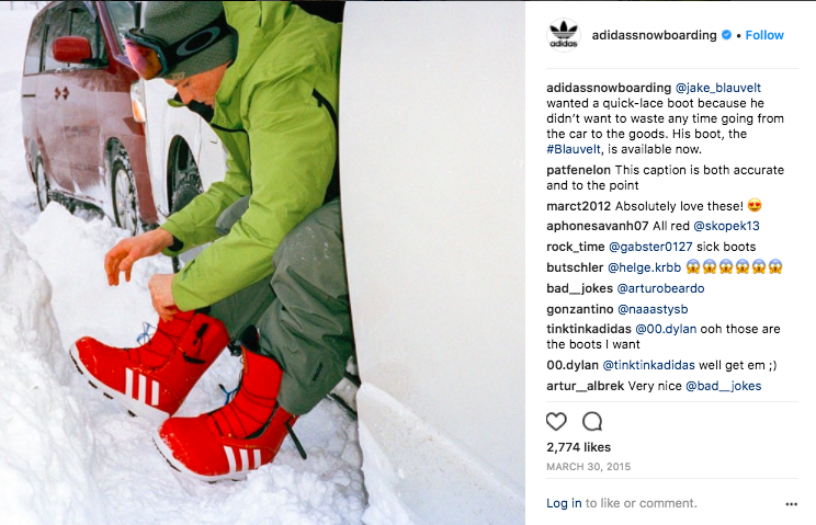 Lifestyle product posts for adidas Snowboarding. Click to view. 