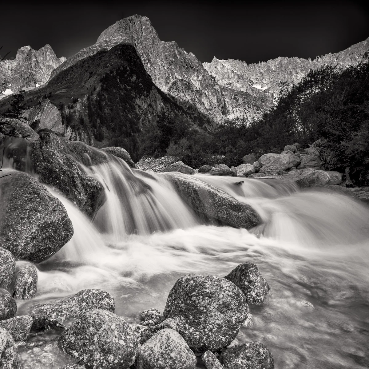 Meltwaters, Switzerland - Nikon D810 | Nikon 24mm PC-e Tilt Shift lens shifted 7 degress | 24mm f/8.0 0.4 sec ISO 64 | Manfrotto Tripod, 3 stop Formatt Hitech filter | B+W Circular Polariser