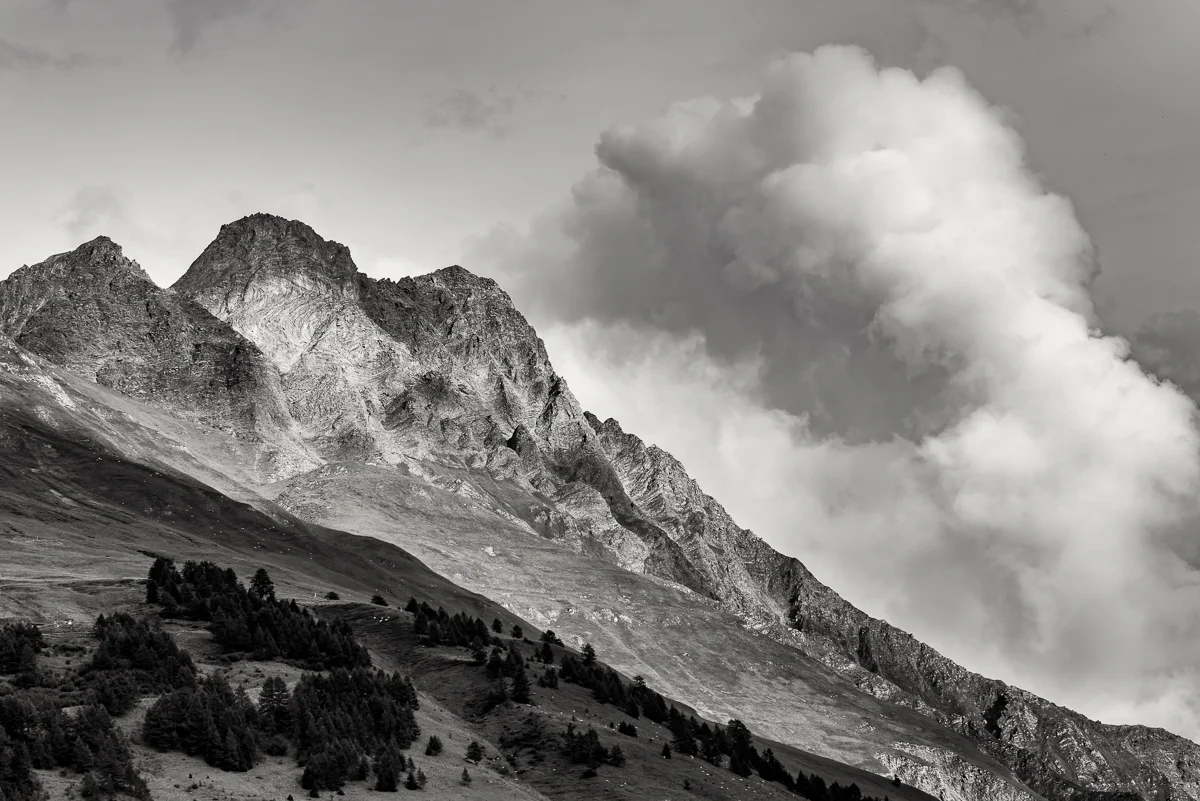 Mountainside, Switzerland - Nikon D810, Nikon 70-200 f/2.8 @ f/8 1/250sec ISO 64 95mm. Manfrotto carbon fibre tripod, and ball head.