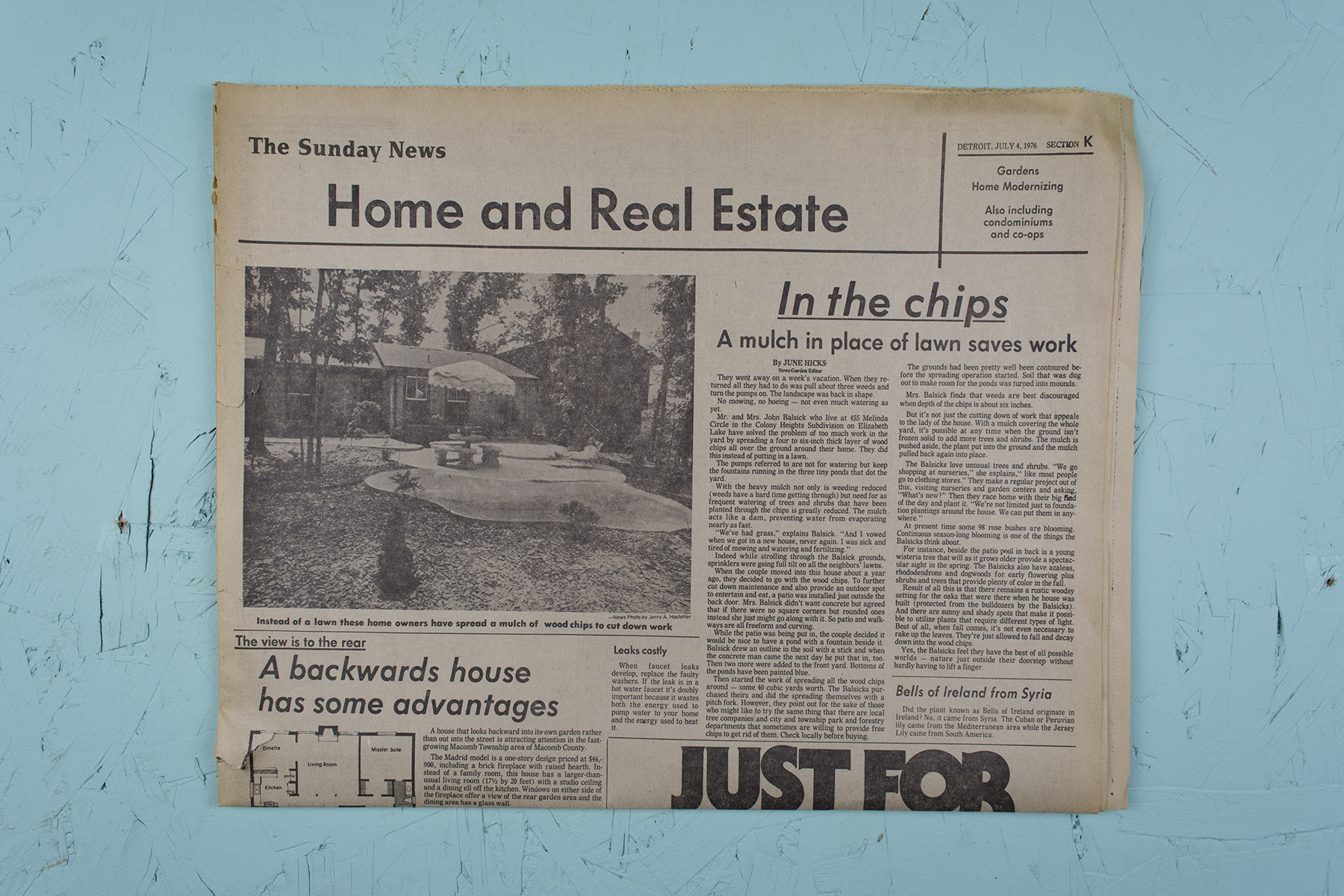 A Backwards House Divided Photographic Print in Wood Frame 26" x 38"