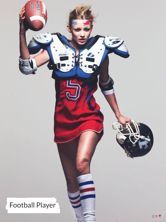 Woman Football Player Costume