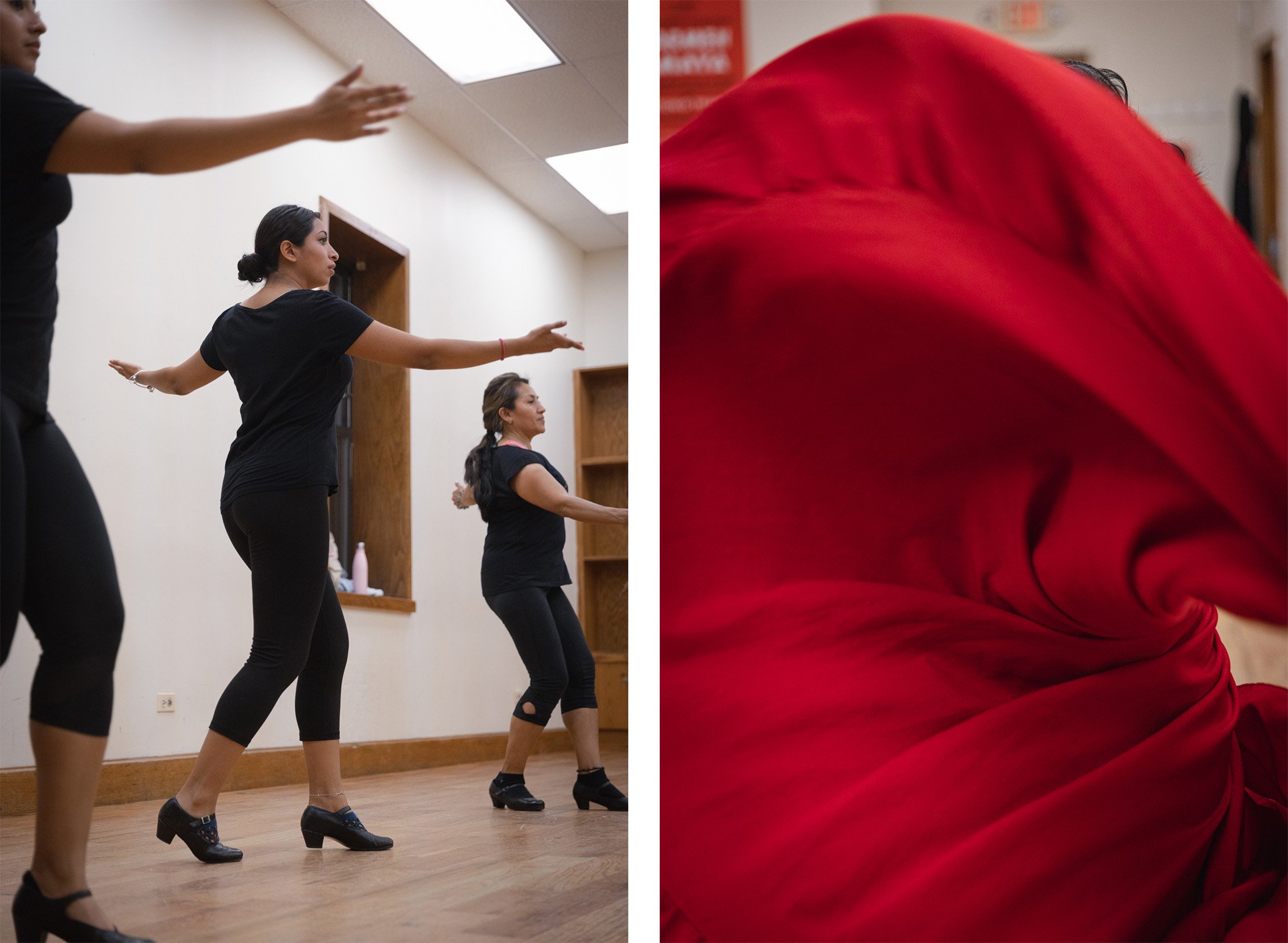  Bronx-based Mazarte Dance Company, a group started in 2013 to preserve Mexican cultural and artistic traditions, practices at a studio in Manhattan, New York.  Personal work  