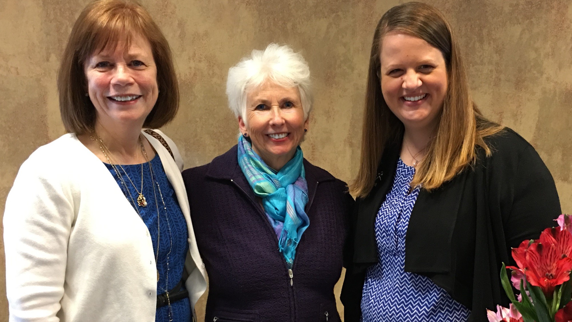(left to right) Joan Barker, Topeka, Washburn and NONOSO Alumnae; Hon. Sally D. Pokorny, Lawrence, District Court Judge for the Kansas 7th Judicial District, Washburn Alumnae and newly inducted NONOSO member; Sarah Towle, NONOSO Alumni President.