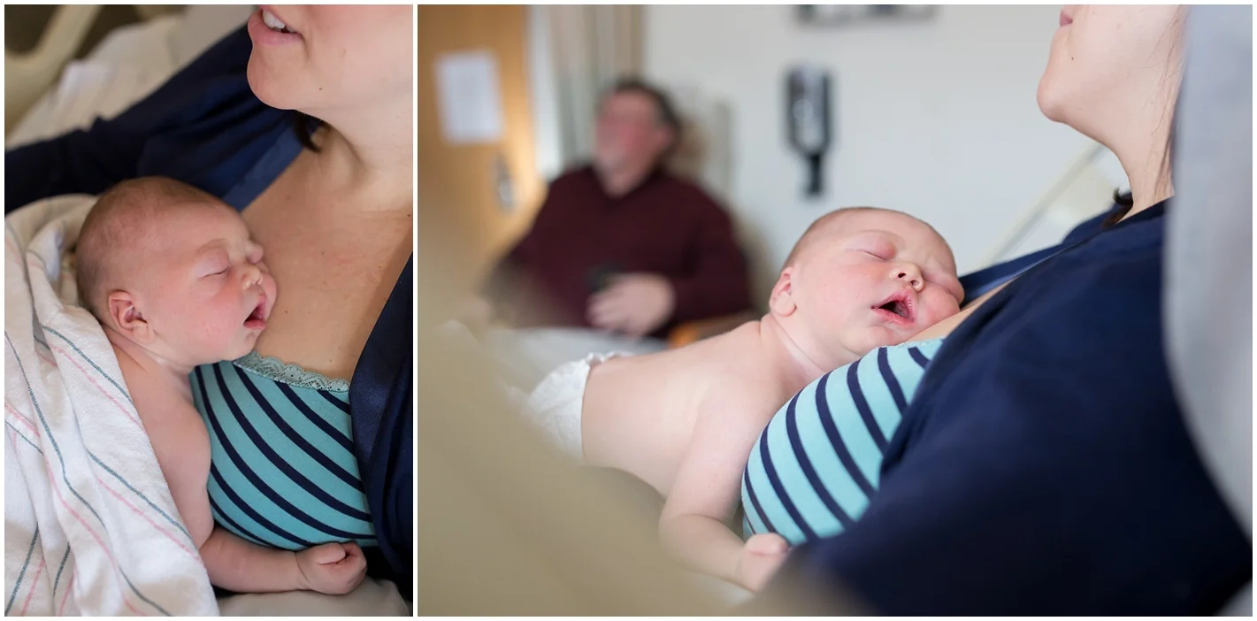 Newborn with Mom - Milford Massachusetts Fresh 48 photo session