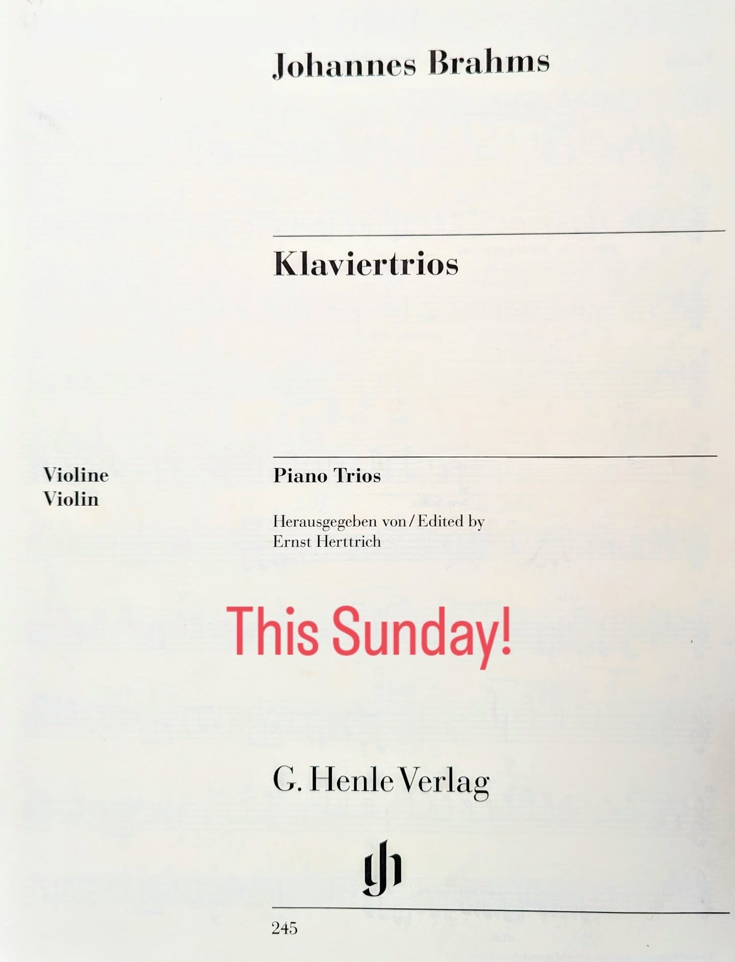 San Diego Friends, I will be playing Brahms C Major trio along with N. Reber trio and Dvorak Romance this Sunday at @lajollawomansclub. With @xiaochenpianist and @bensolomonow . More info at www.lesalondemusiques.com. Hope to see you there!