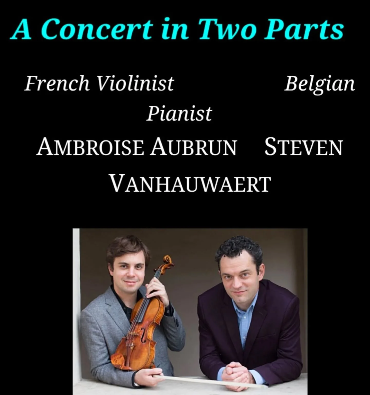 Looking forward to our two recitals in the South bay this weekend! Saturday: Edward Elgar&rsquo;s Violin Sonata in E minor, Op. 82 with Franz Schubert&rsquo;s Violin Sonata in G minor, D. 408.
Sunday: Guillaume Lekeu&rsquo;s Violin Sonata in G major,