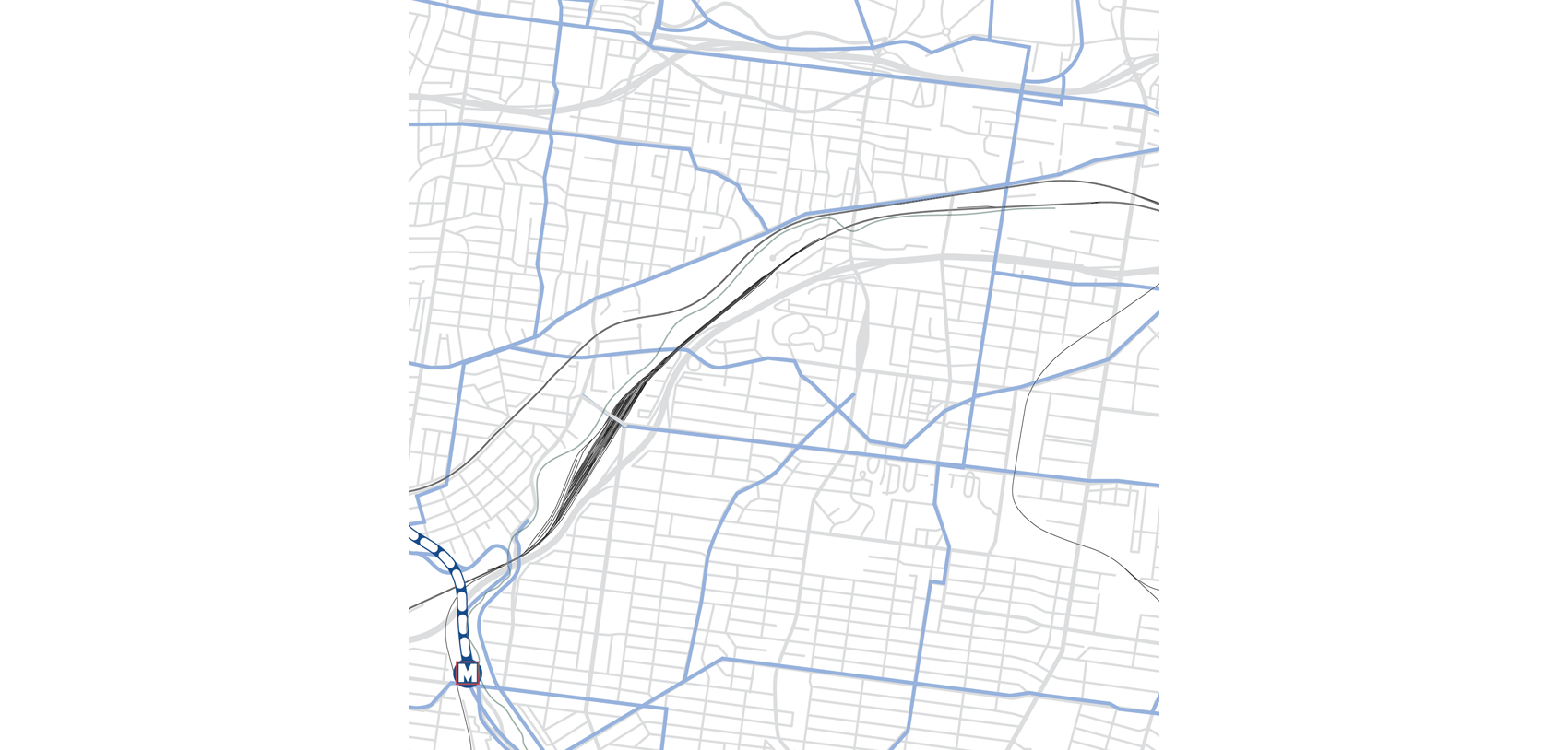 Designated bike paths