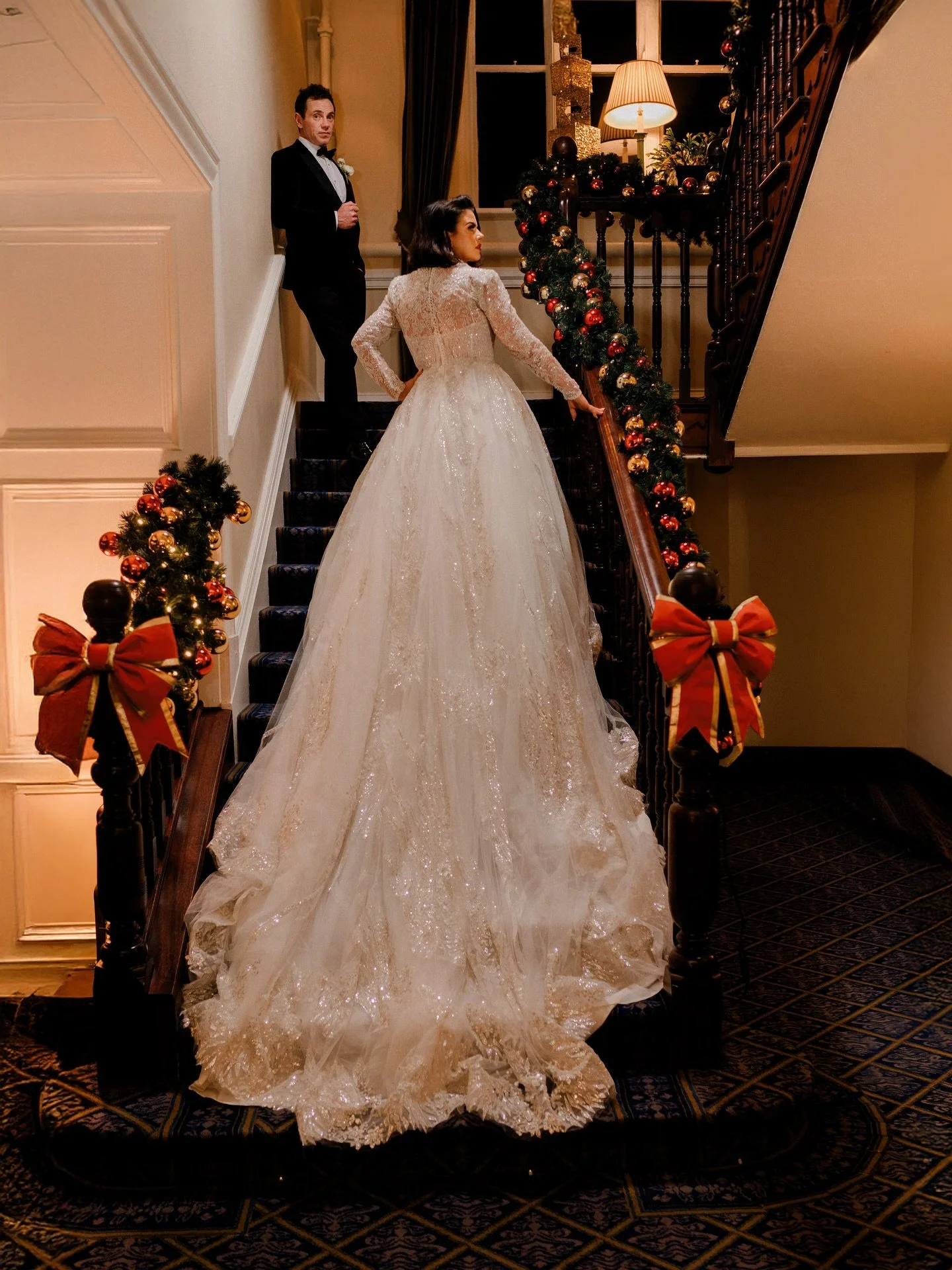 🎄 It was Christmas Eve, babe 🎄

Can&rsquo;t quite believe it&rsquo;s almost been a year since the fantastic wedding of @musebydelloughran &amp; PJ ✨

Del&rsquo;s first gown is certainly up there with one of the longest trains I&rsquo;ve ever photog