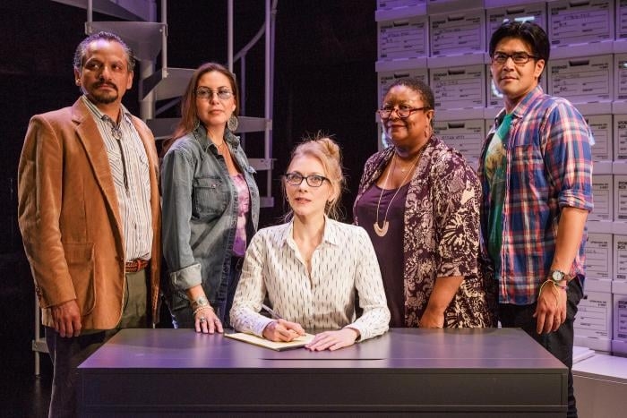 (from left) Jesse J. Perez, DeLanna Studi, Tina Benko, Myra Lucretia Taylor and Pun Bandhu