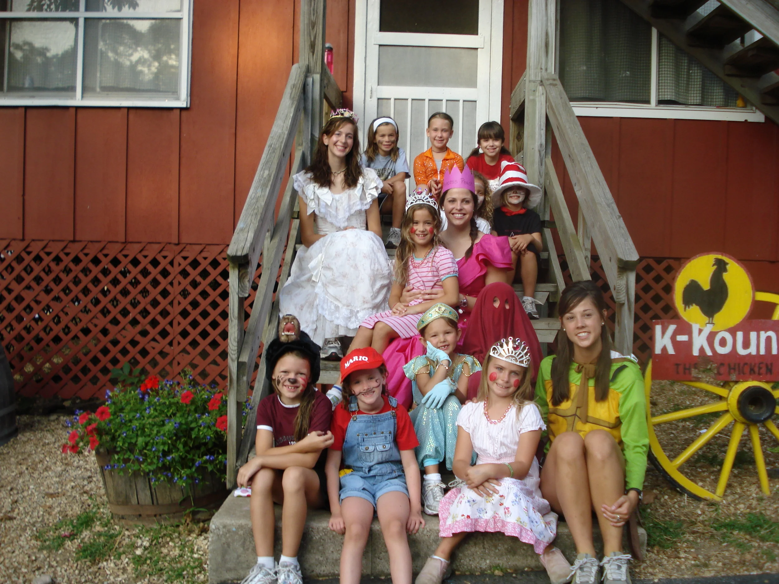 I'm the princess in pink behind Jasmine and the red ghost. :)
