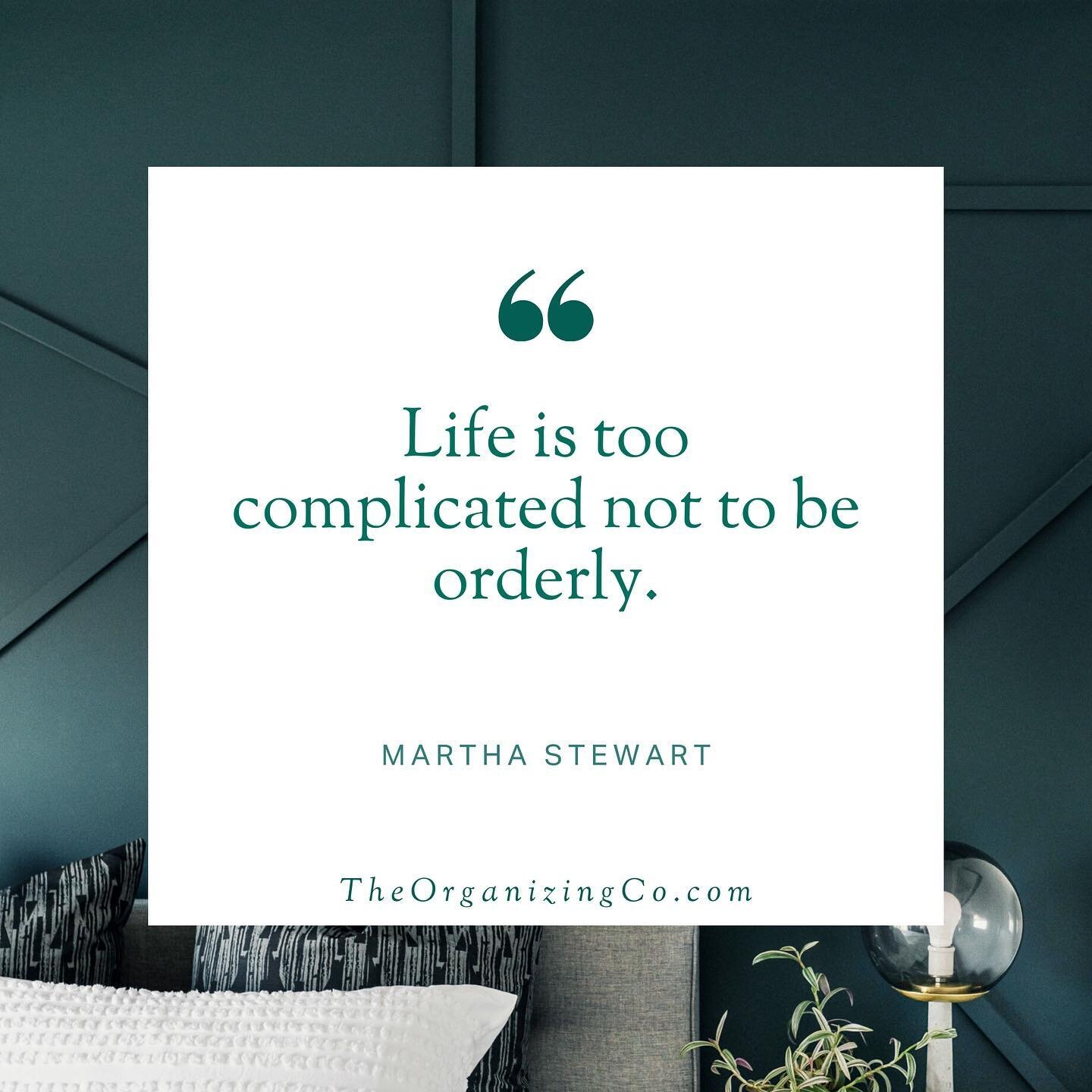 Martha knows best! Life is crazy. But we're so much better off if we can at least make it organized chaos!⁠
⁠
Need help with that? Check out my new organizing Course and Coaching Program! @EmpoweredOrganizing⁠
⁠
⁠
@MarthaStewart @marthastewart48⁠
#or