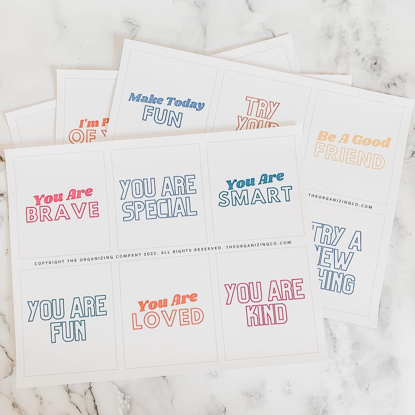 Lunchbox Love Notes are back! Download these FREE printable notes to add a little love to your kid's lunchbox! ⁠
⁠
Link in bio.