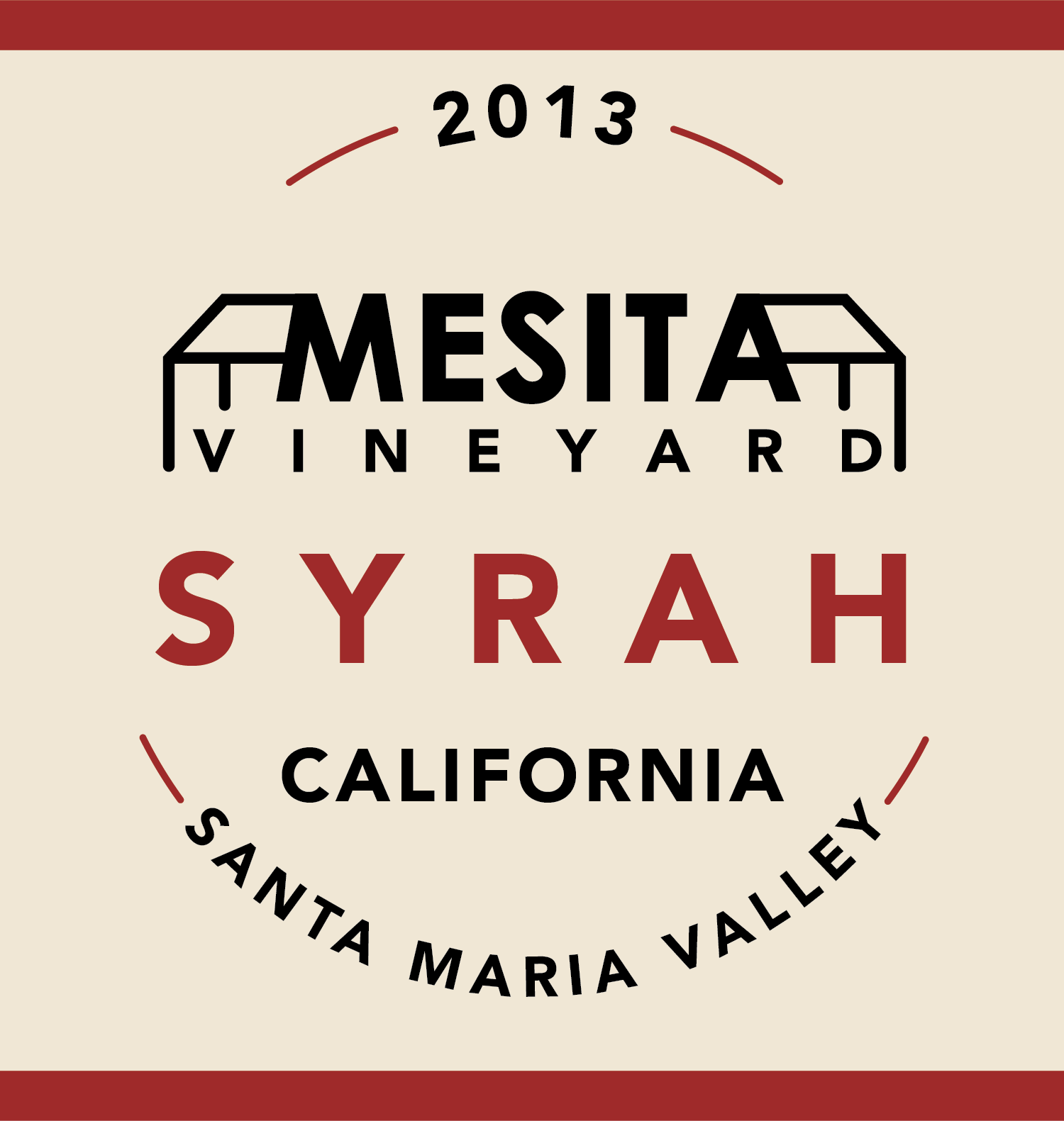 Mesita Vineyard Syrah Wine Label