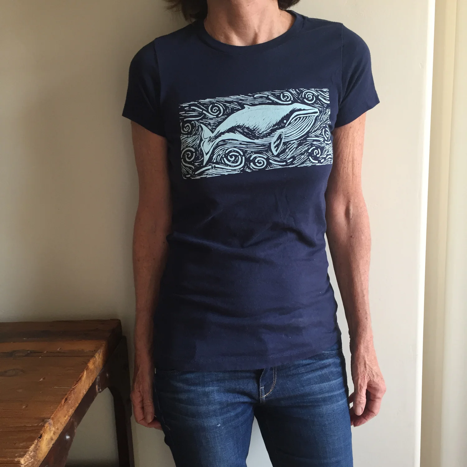 O's Whale Print - Women’s Slim Fit T-Shirt