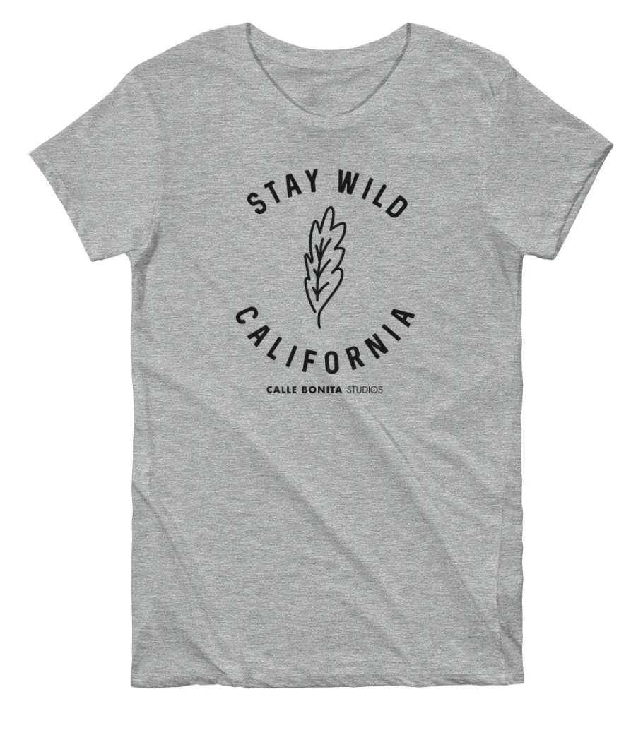 Stay Wild CA Oak Leaf - Short Sleeve Women's T-shirt