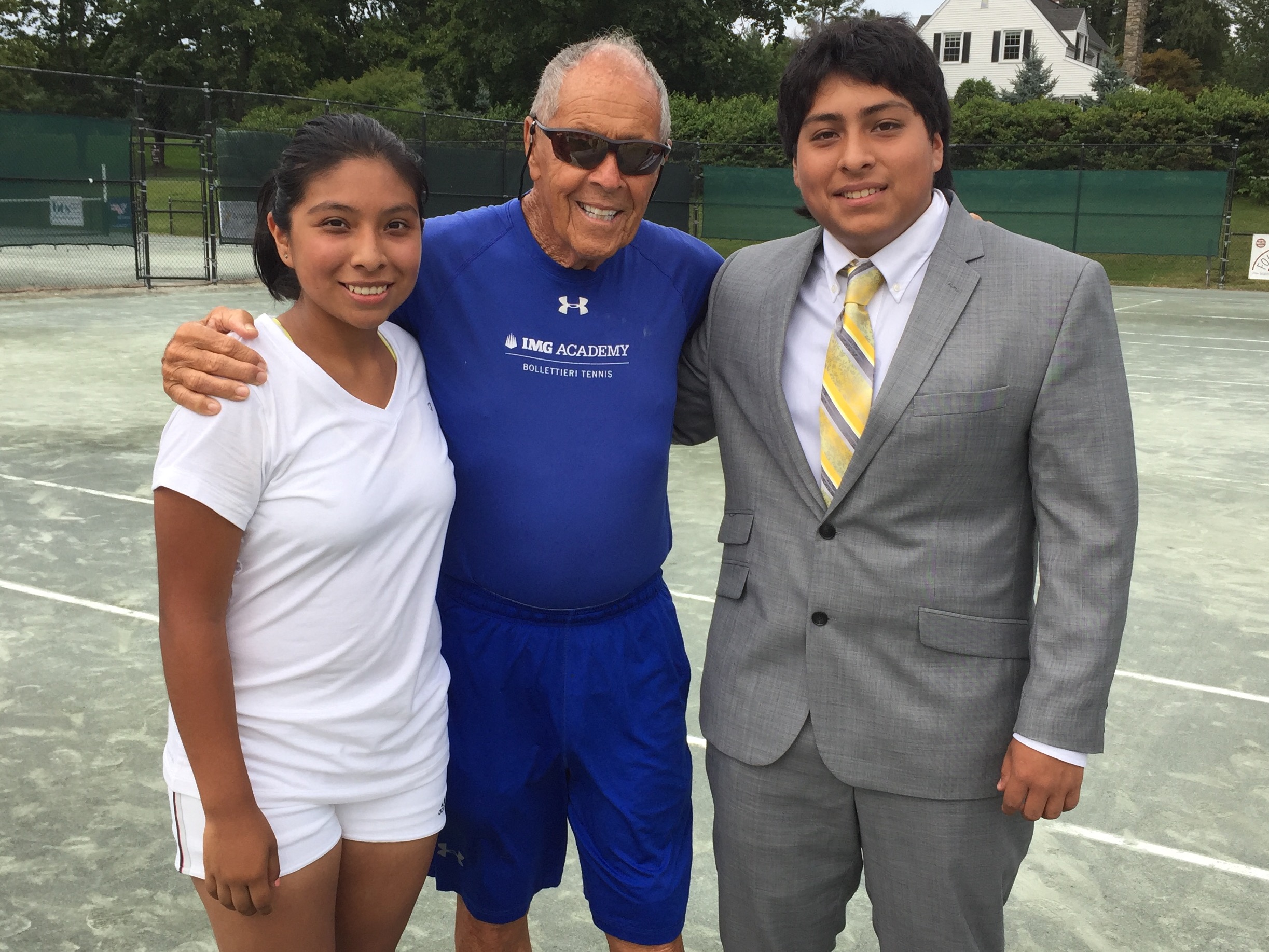 Legendary tennis coach of Andre Agassi and Jim Courier, and recent Hall of Fame inductee, Nick Bolleteri, visits with First Serve Bridgeport.