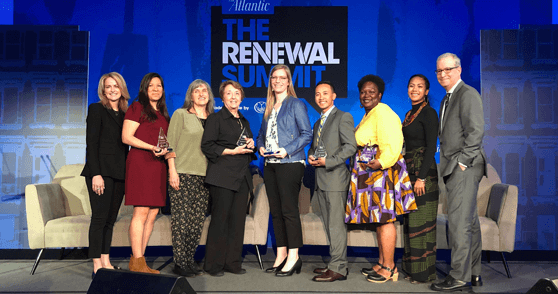 Posing with Ron Brownstein and the other winners of the 2019 Renewal Award.png