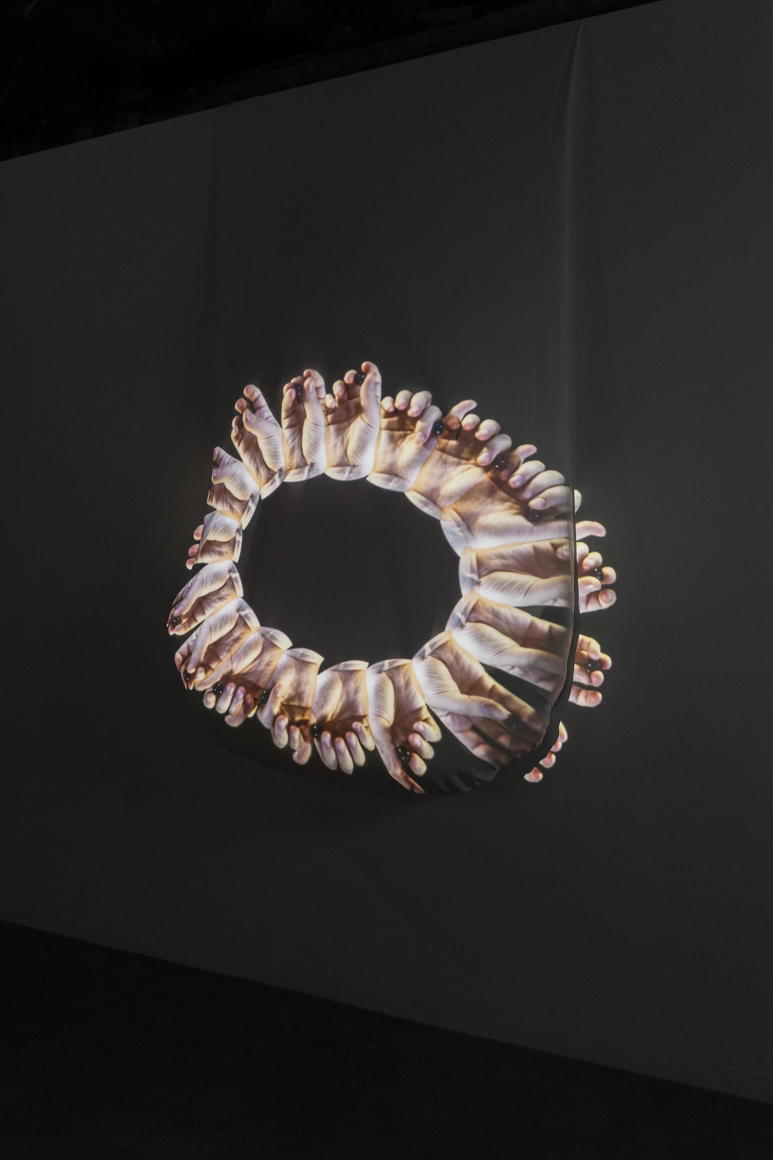 Precision Dance , 2018, video projection, projection screen, plastic