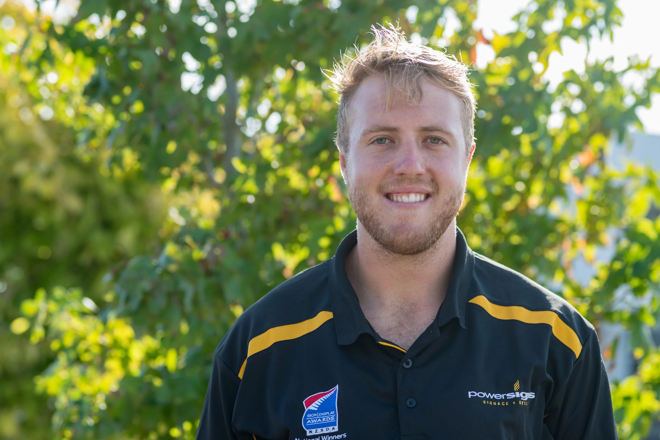 Riley Burrows - Wannabe All Black, Sensible one in the team Warren and Debbie's son Riley has recently joined the family business in an exciting new position with various roles, from taking care of all aspects of administration to helping with the production, Health and Safety, application and installation of signage where needed and also managing Power Signs social media and advertising presence. Outside of work Riley enjoys his sport, predominantly rugby and snow skiing, he also enjoys spending time with friends and family. 