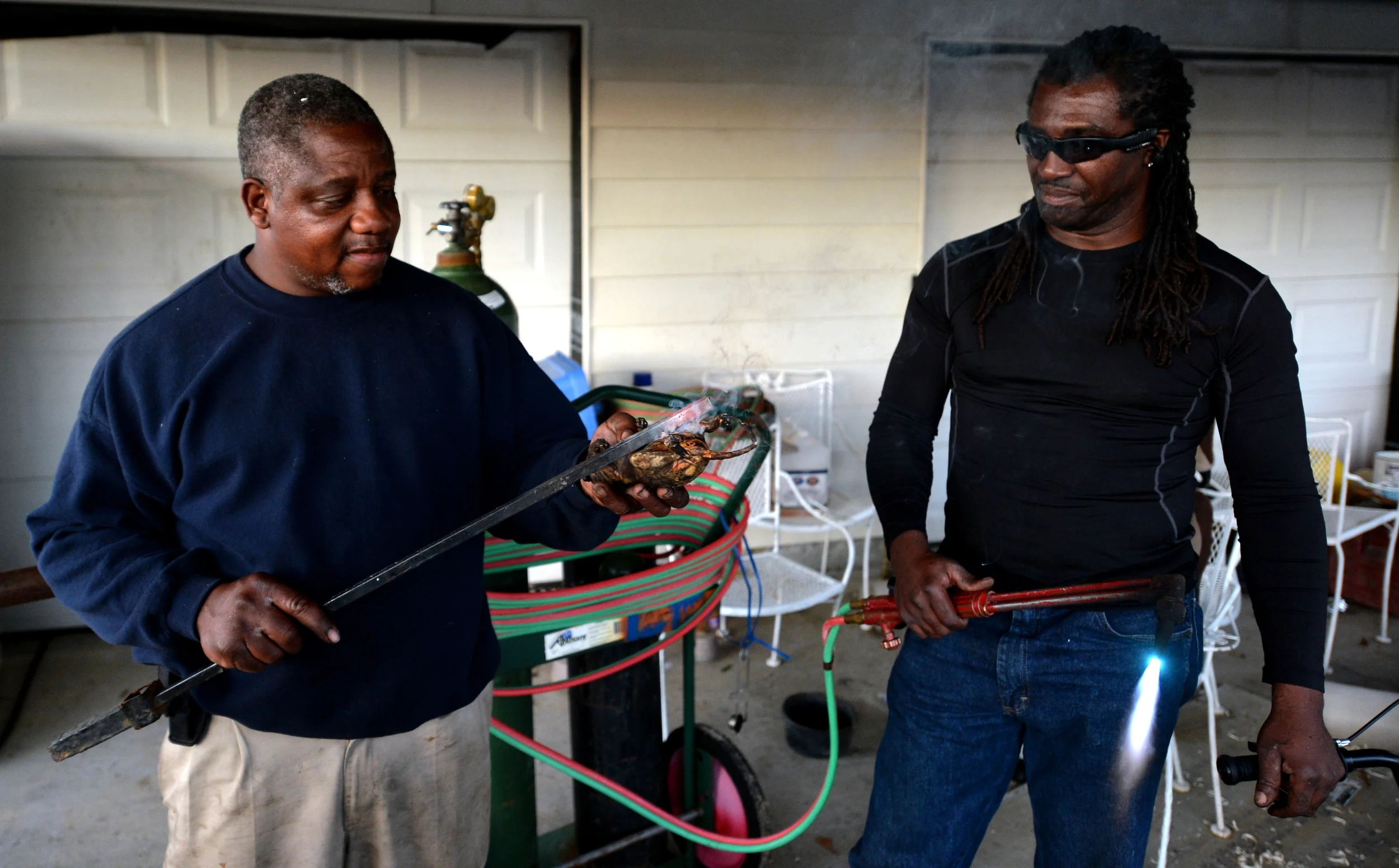 Horse Trainers Roasting Squirrel 