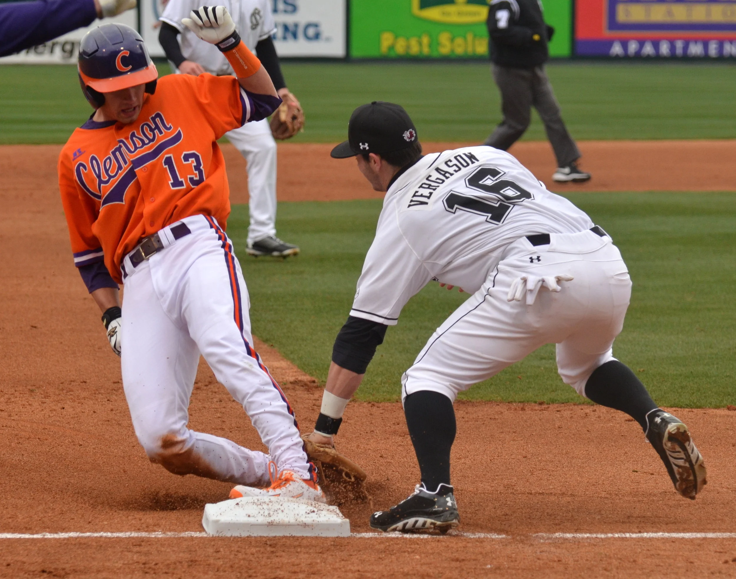 Brad Miller (13) Thrown Out At 3rd Base